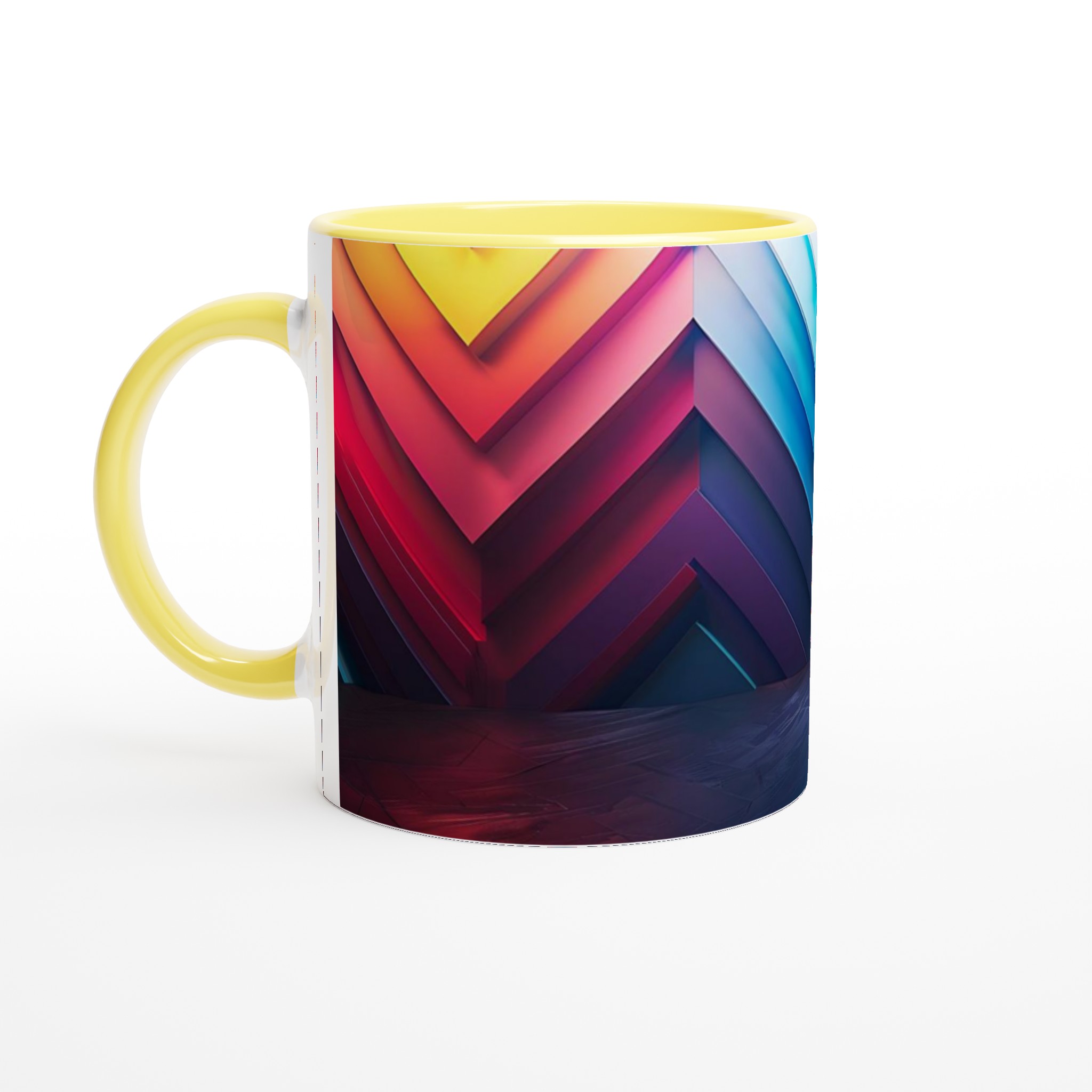 Neon Wave 11oz Keramisk Mugg – Färgglad Abstrakt Design för Din Dryck 3 480804b1-c54a-4324-aeb9-ffb570fef96d