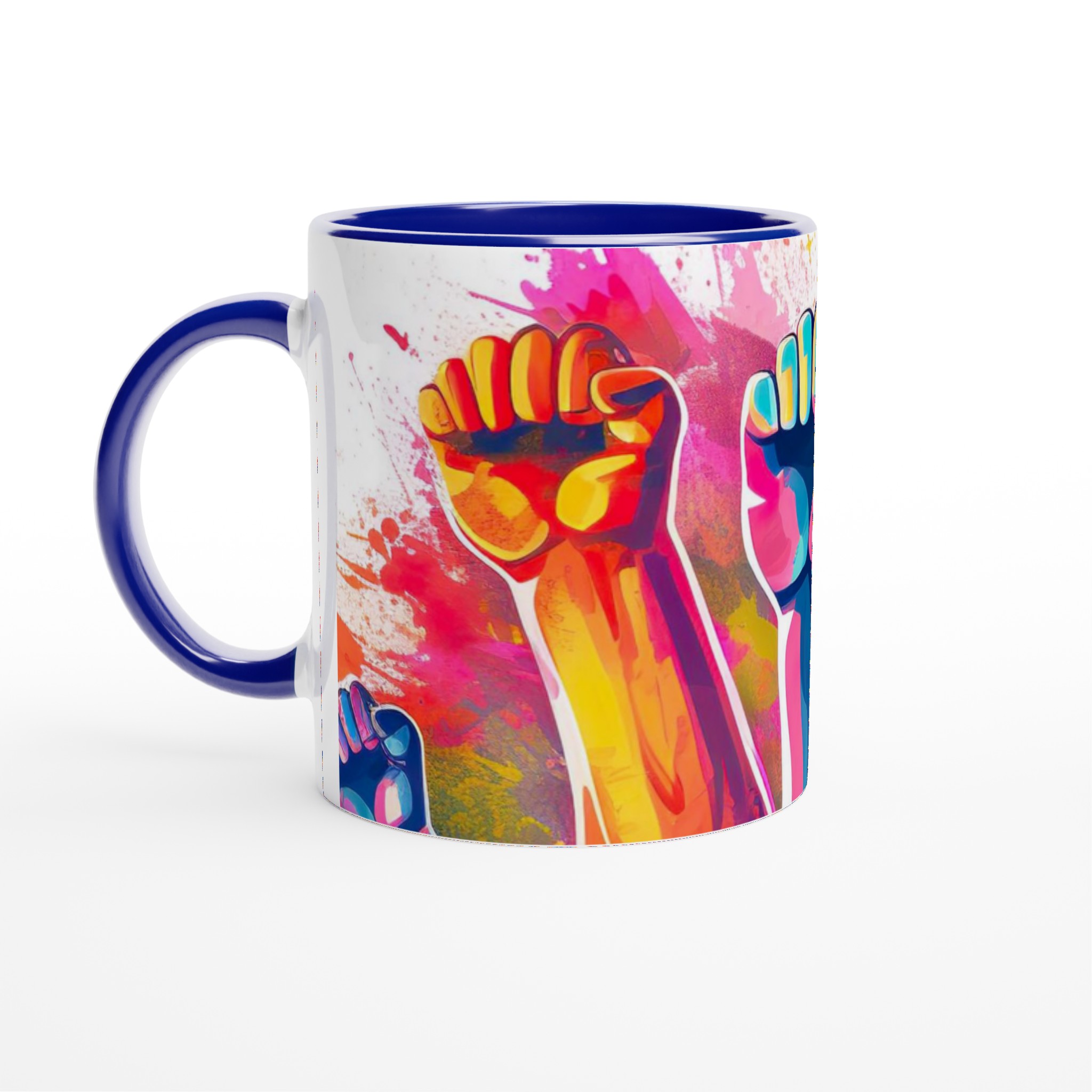 Vit 11oz keramisk mugg med färgstarka uttryck i valfri färg 2 48263213-3915-48b8-b4f1-1ce3a2e4d5b5
