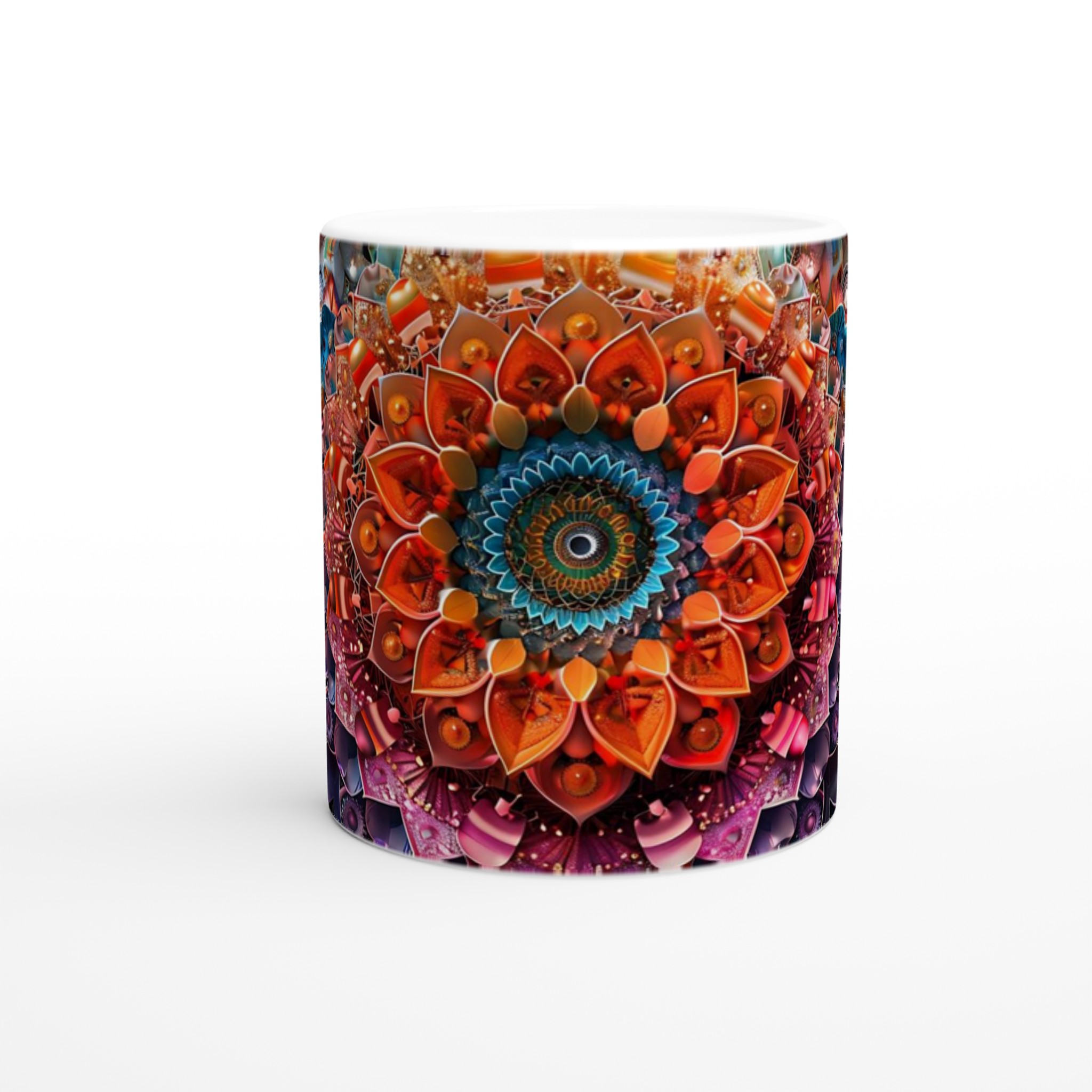 Abstrakt Mandala 11oz Keramisk Mugg – Konstfull Design i Levande Färger för Din Vardag 9 48296a16-dec6-4305-a4fc-f9079fd1c605