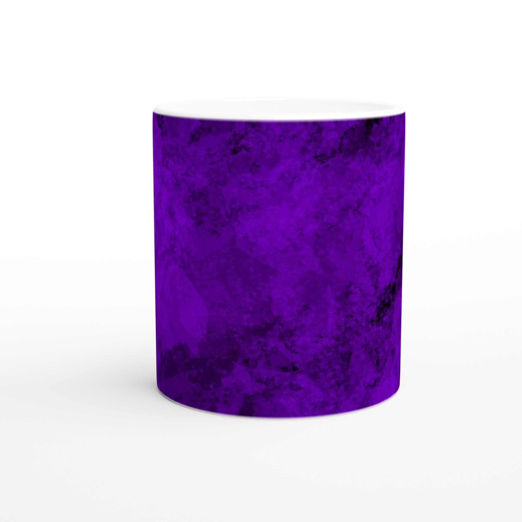 Vit 11oz keramisk mugg med djup lila konstnärlig textur – välj bland sju färgstarka keramiska nyanser 8 487ecb98-e59c-4d38-a951-d5c851b6a494