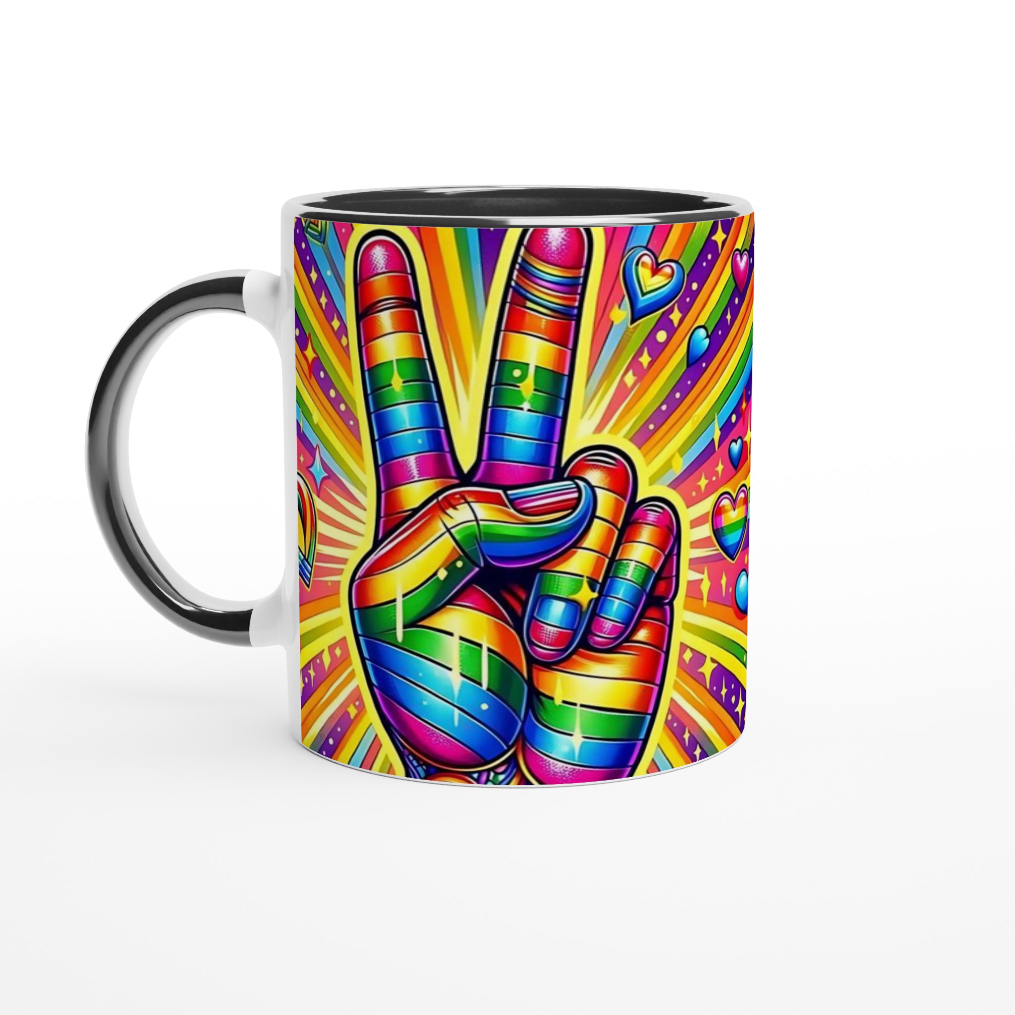 Vit 11oz Keramisk Mugg med Livfull Regnbågsdesign – Välj Bland Sju Färgstarka Nyheter 4 48bb4760-001c-49ab-97d5-19080f99cc9d