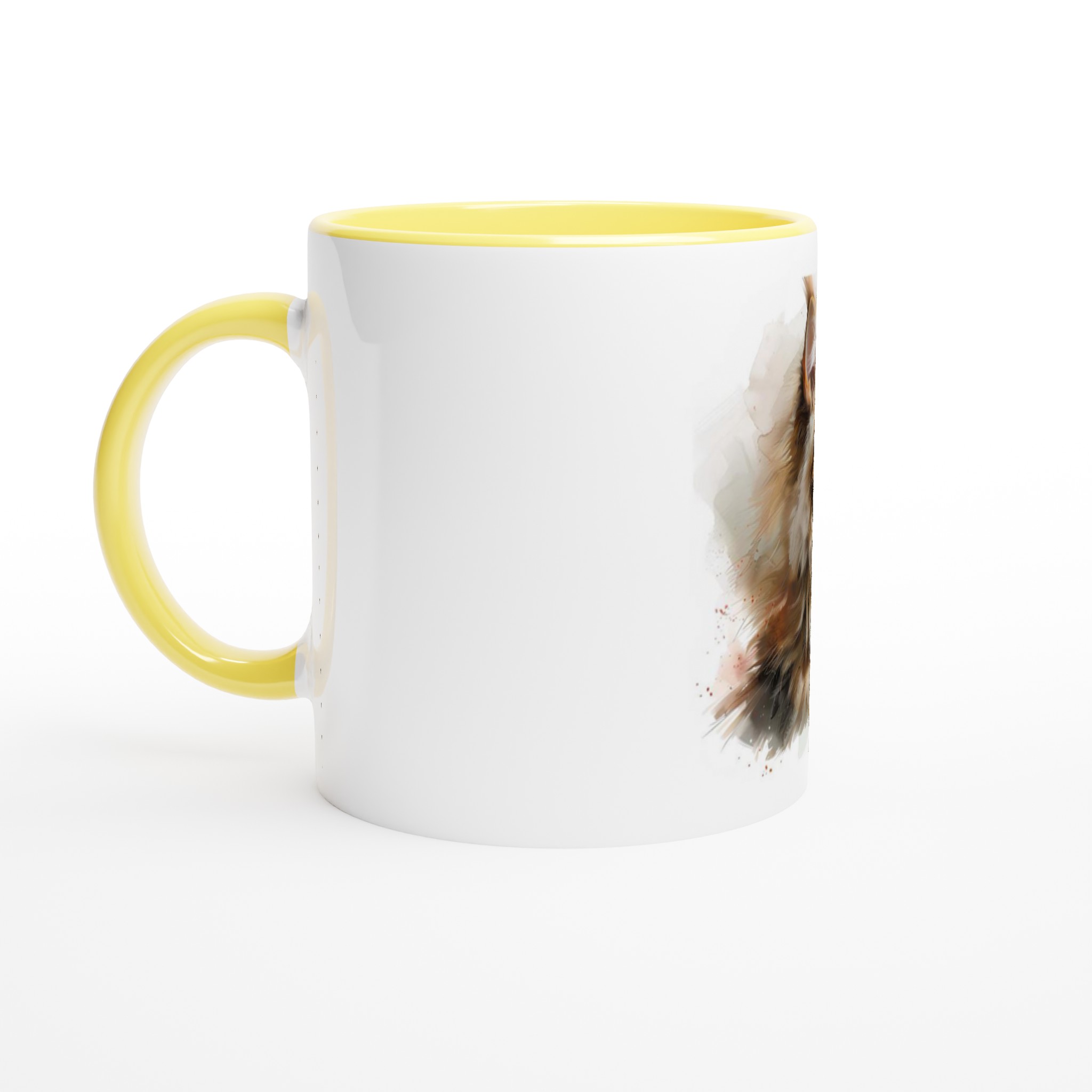 Konstnärlig Maine Coon Katt Keramisk Mugg - 11oz med färgad insida och handtag i sex djärva nyanser 8 48be545c-186a-4d67-98b0-5e5ad6c3e6ef