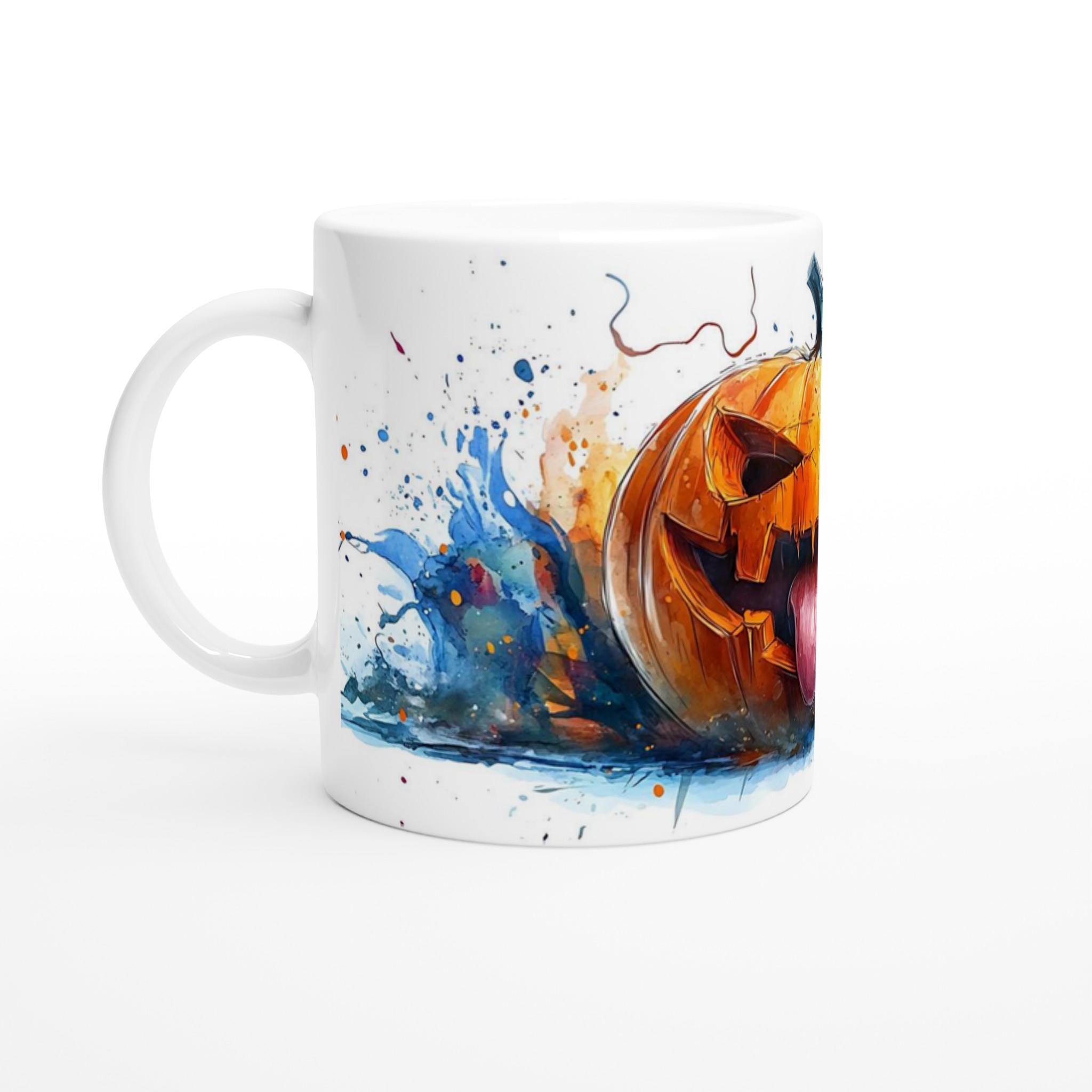 Skräckinjagande Pumpa Akvarell Mugg – Halloween Design i 7 Färger 1 49045323-1189-4200-9bd6-7f2f64283ec1