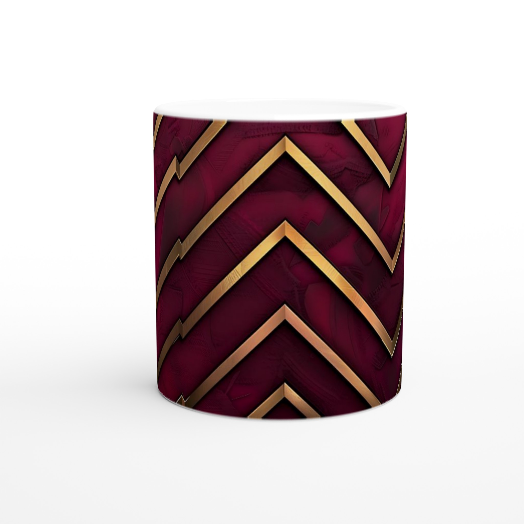 Elegant Keramikmugg: Röd & Guld Zigzag Design – 11 oz premiummugg i ditt val av färg 8 491997fb-6701-41d1-a150-f7c9fa66eb1e