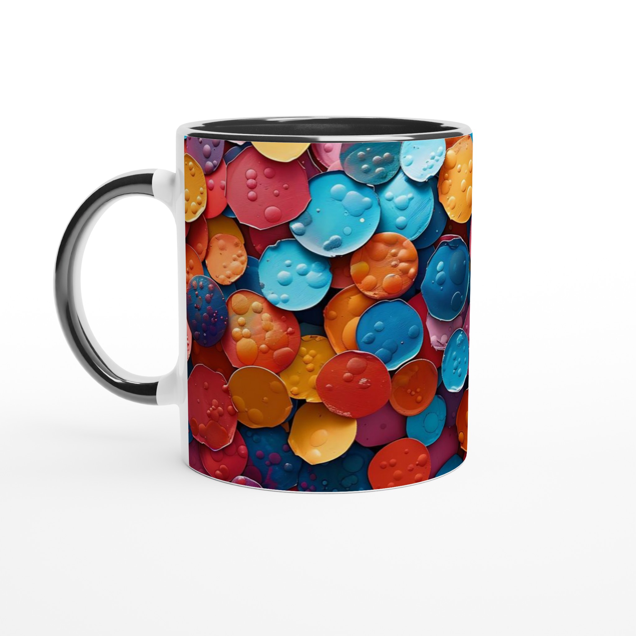 Abstrakt Färgglad Bubbla 11oz Keramisk Mugg – Välj bland 7 Livfulla Kulörer 4 492715d0-3d5d-4cfe-aa4e-140c8bbeecc1