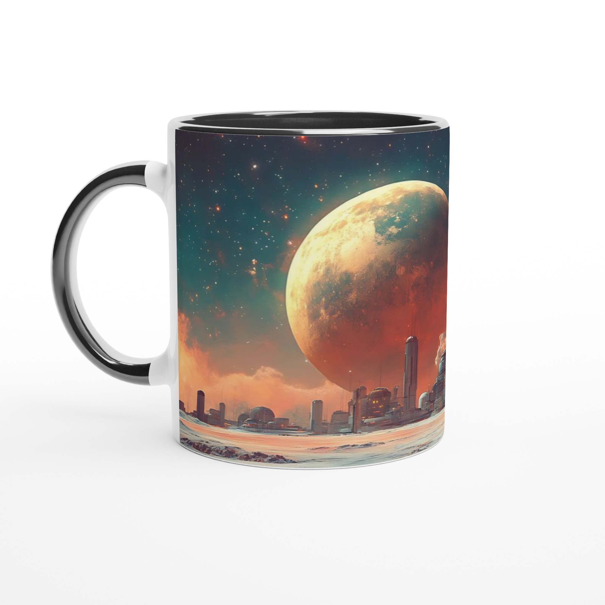 Kosmisk Stad Keramikmugg - 11oz, Sci-Fi Design, Hållbar och Diskmaskinssäker – Välj bland 7 Färgstarka Nyanser 4 495ab5c4-4ad2-4831-a10f-5756bb1f71a1