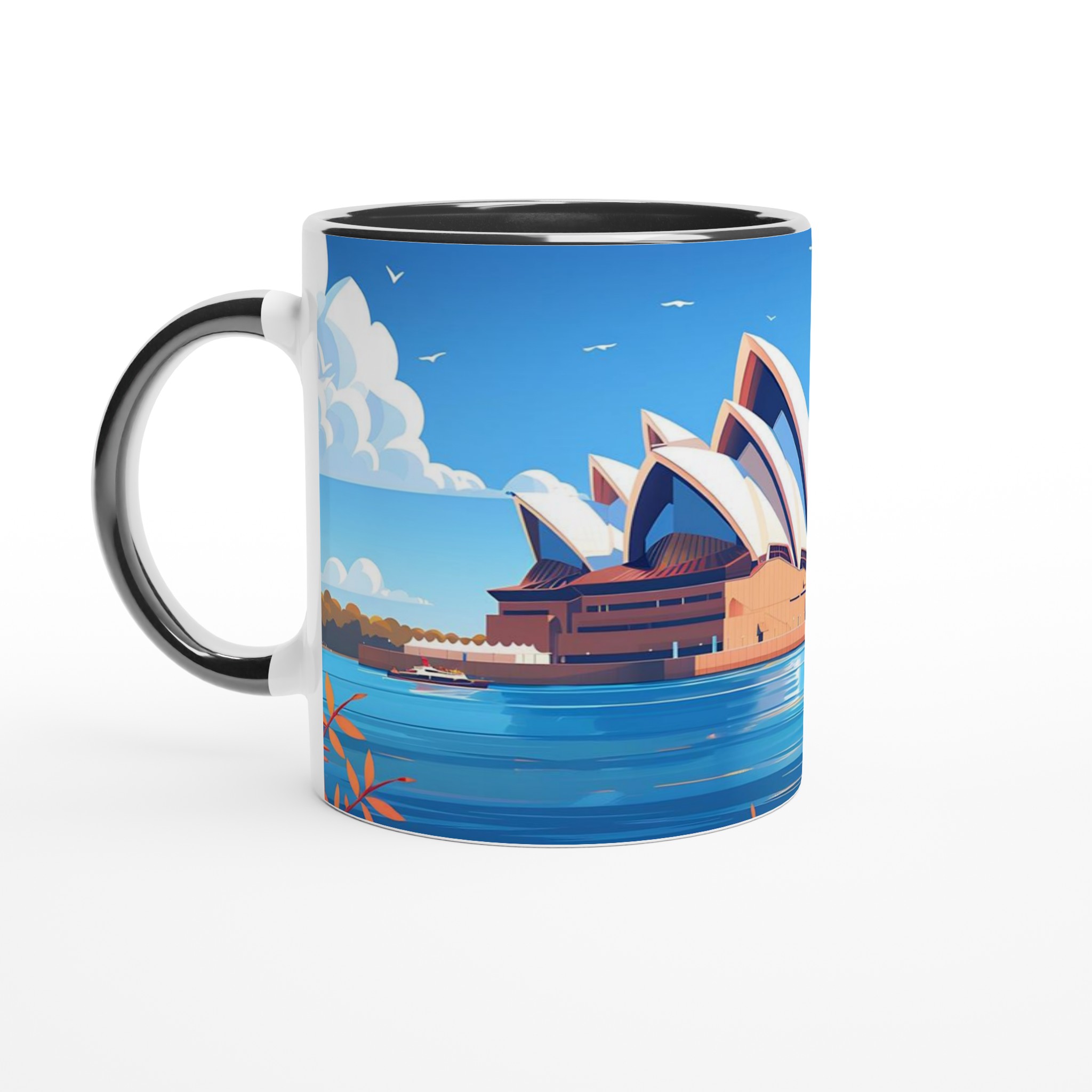 Sydney Opera House Konst Keramikmugg - 11oz Ikonisk Design, Välj Din Färg! 4 49687a44-bb61-49b7-bbc2-d421b6904633