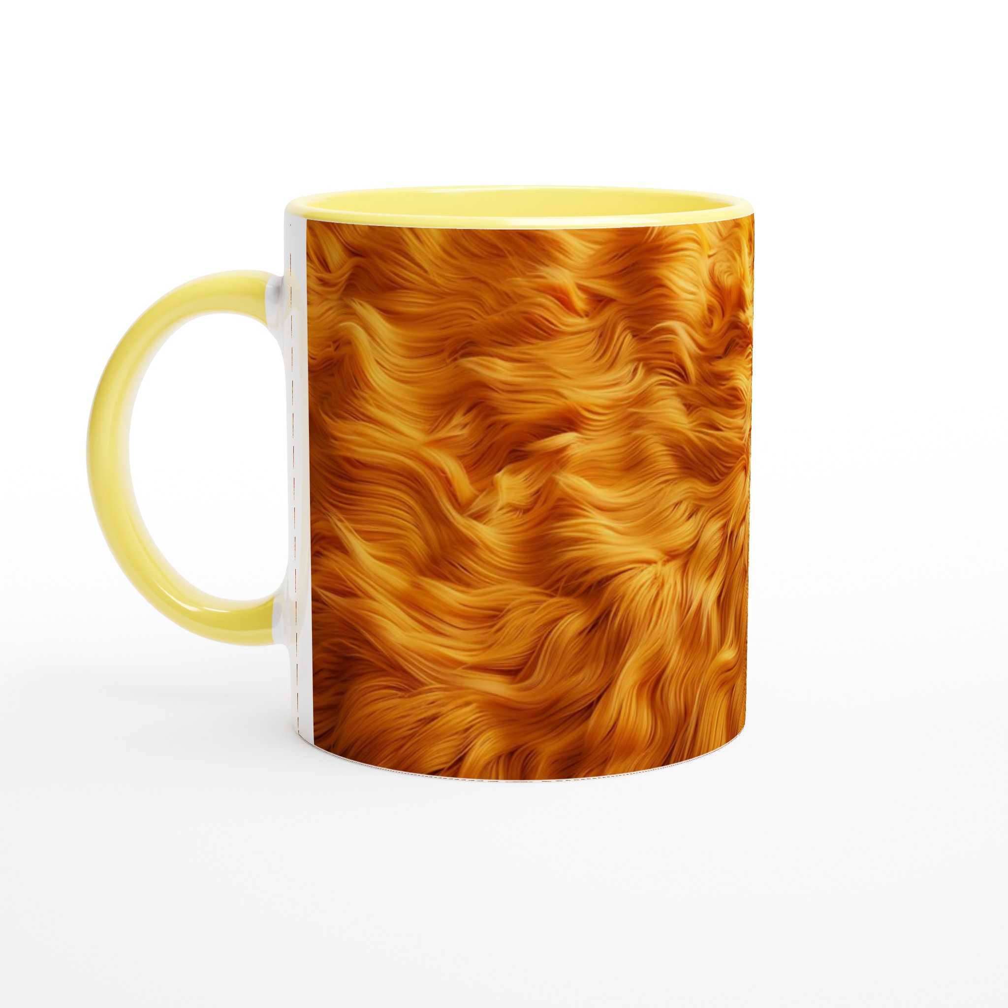 Vit 11oz Keramisk Mugg med Livfullt Flytande Orange Mönster – Välj Din Favoritfärg 3 496b8439-f53d-43c2-84ef-32936a991cd1