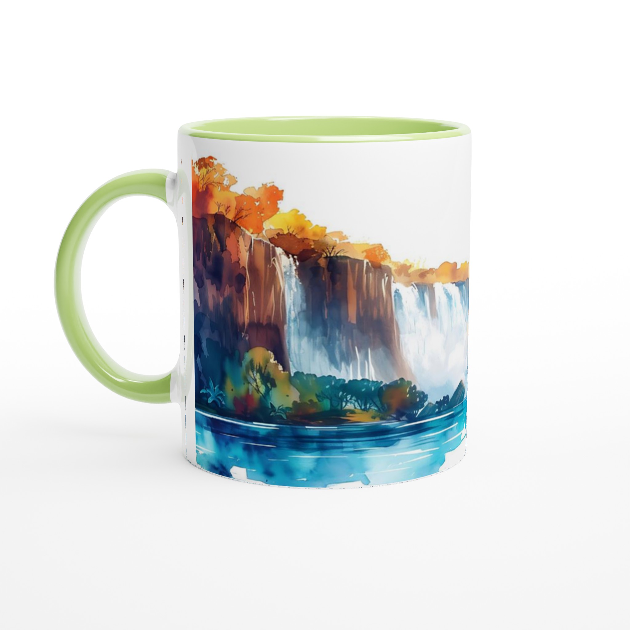 Akvarellvattenfall Keramisk Mugg – Konstfull Design i Flera Färger 7 49fb38d6-93d1-4f59-af12-21a2fa08c202