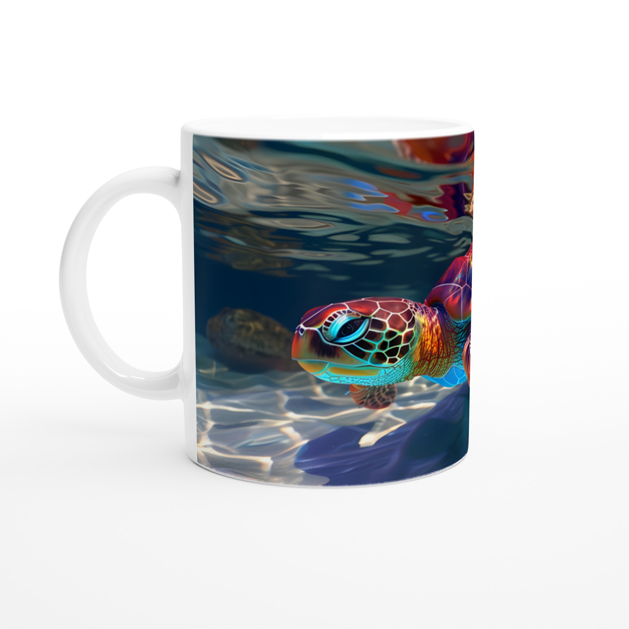 Neon Havssköldpadda 11oz Keramisk Mugg – Ett Konstverk i Färg till Din Kaffestund 1 4a2b69d7-1727-40bd-bfac-cc18f1db9177
