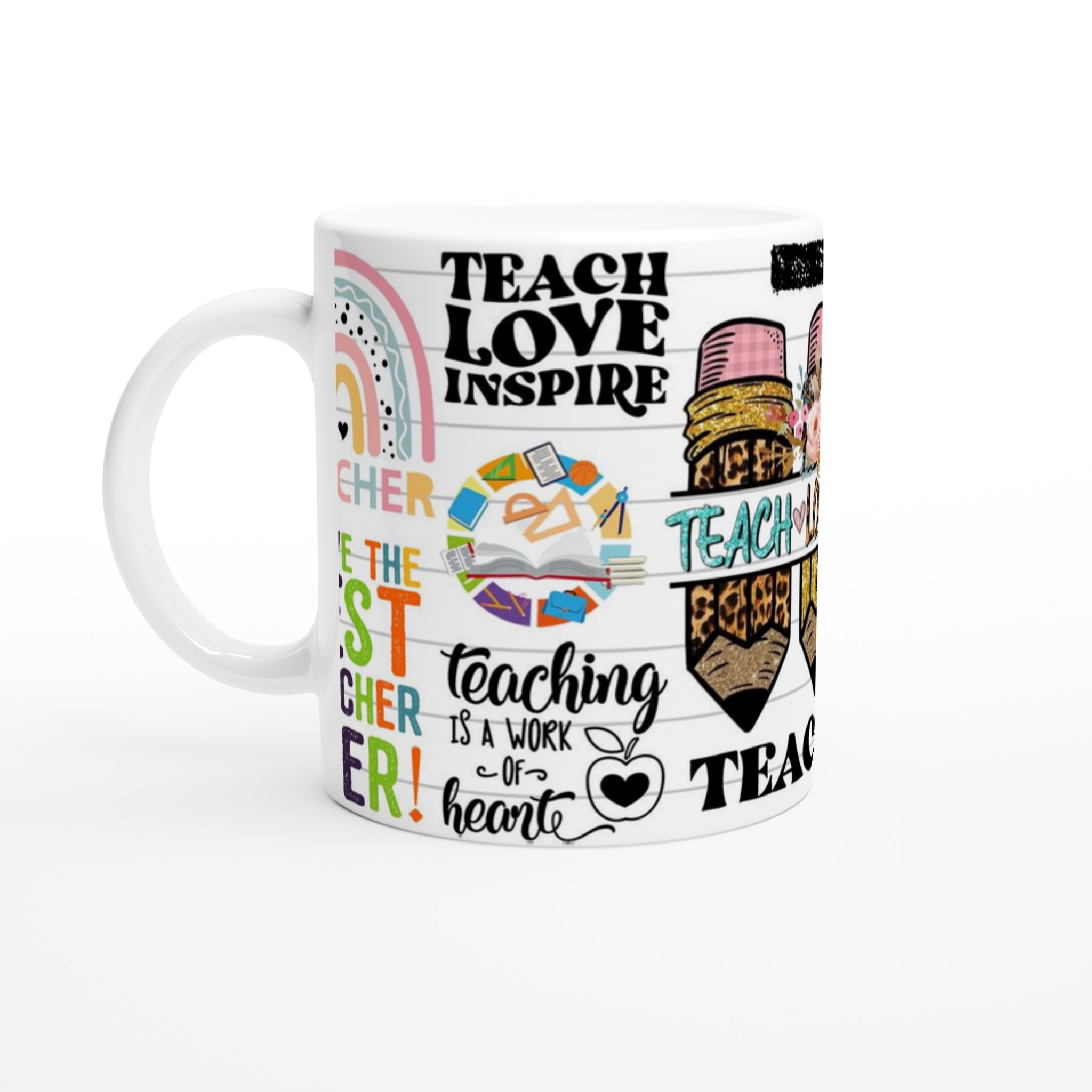 Inspirerande Lärarmugg – "Teach Love Inspire" med Färgglada Mottyrken & Valfri Färg! 1 4aaf8316-4ade-4777-aedb-60dff41c585f