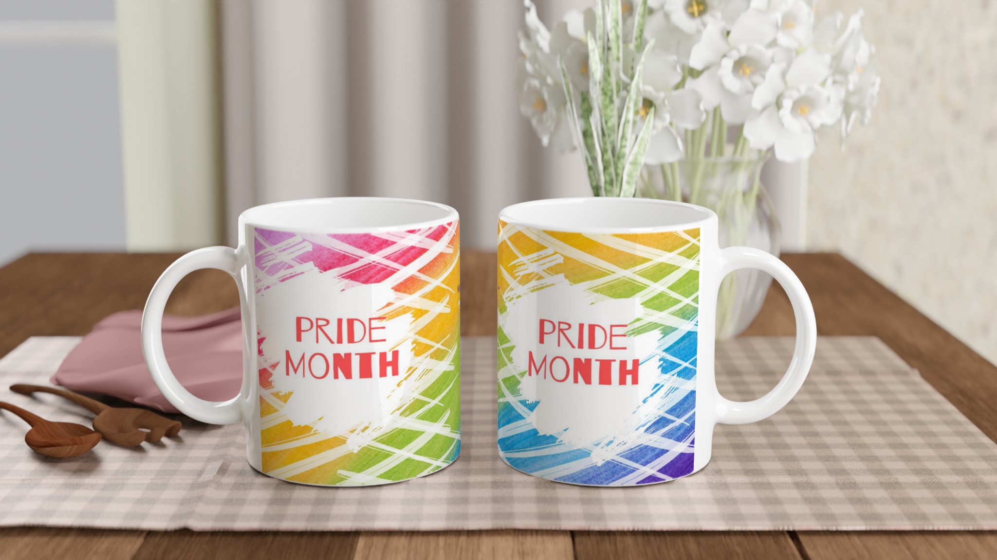 Vit 11oz keramisk mugg – fira Pride Month med färgstark stil i sju keramiska nyanser 10 4ac326f9-dd2c-4c9d-ae01-35f8a40ff26e