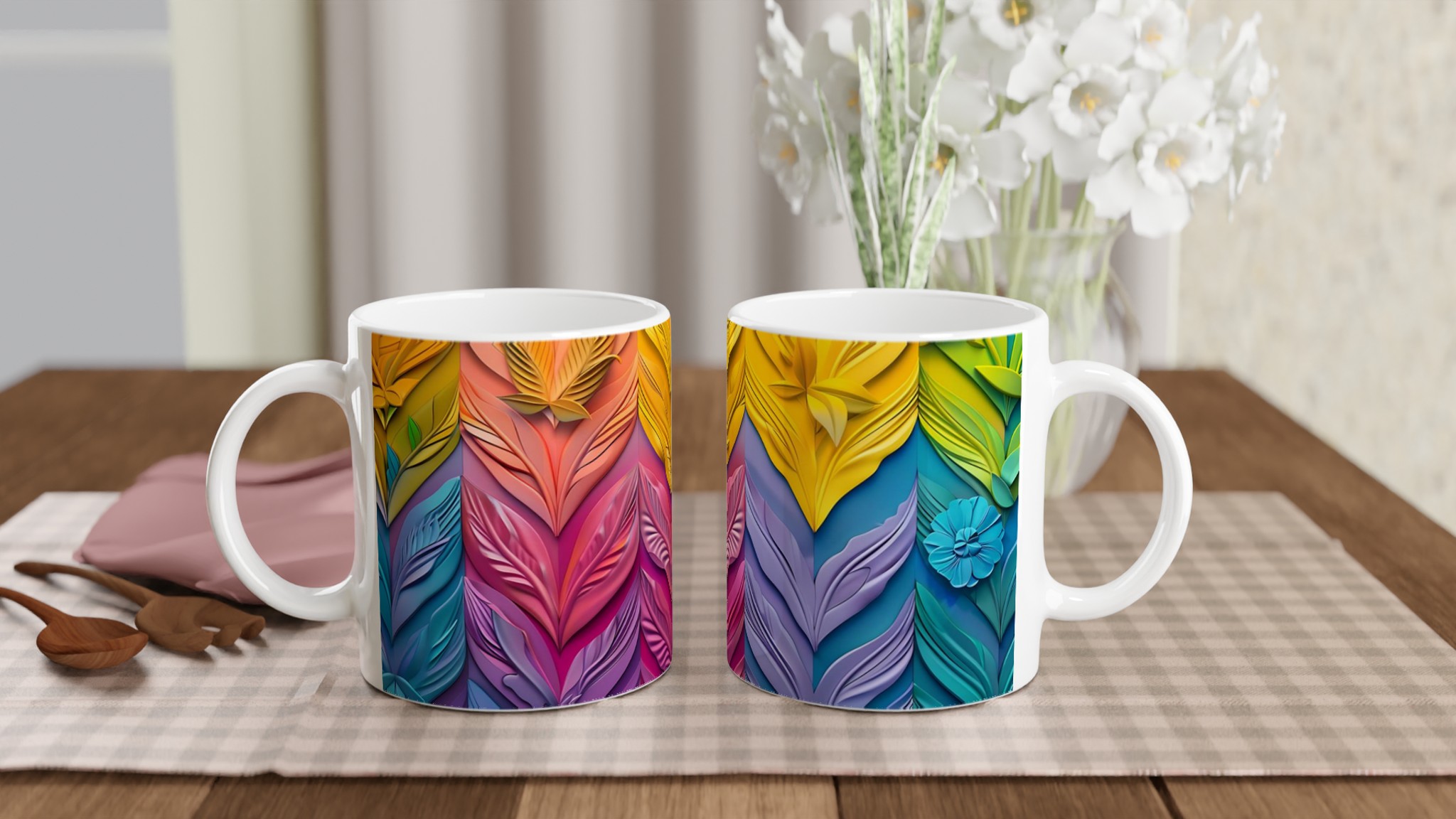 Abstrakt Blommig 11oz Keramisk Mugg – Konstfulla Organiska Mönster i Levande Färger 10 4acdd829-f8b9-4a61-b6ca-eb7e5746fa42
