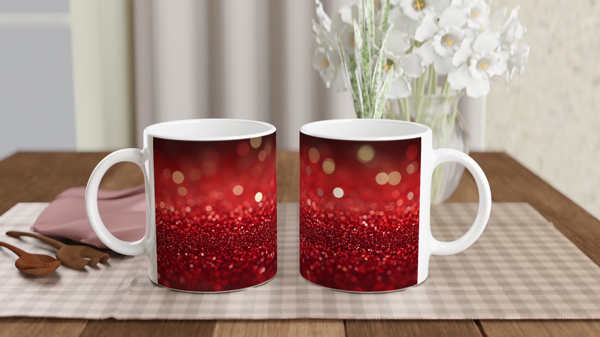 Glittrig Röd Keramisk Mugg - 11oz Favoritkopp för En Gnistrande Vardag i Ditt Val av Färg 10 4af2a617-1ffc-49ee-86ee-6a942b0b7a4e