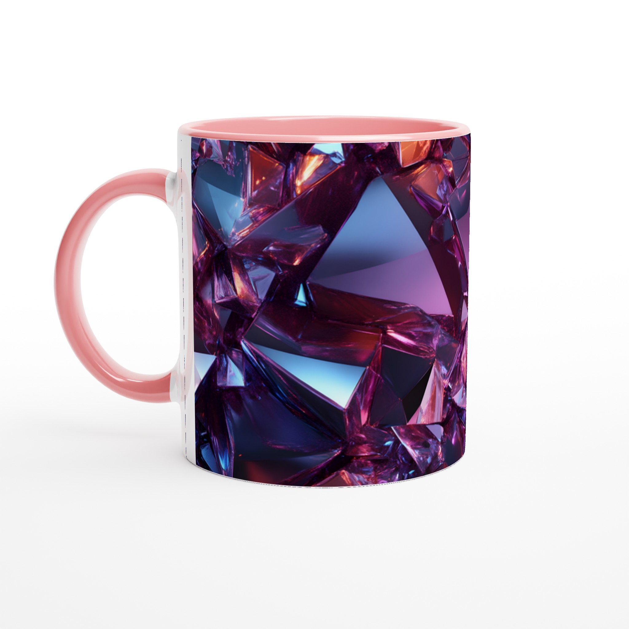 Abstrakt Kristallmugg: 11oz Keramikmugg med Glänsande Prismatisk Design i Valfri Färg 6 4b1566c9-b85e-429e-be03-1a161bc99286