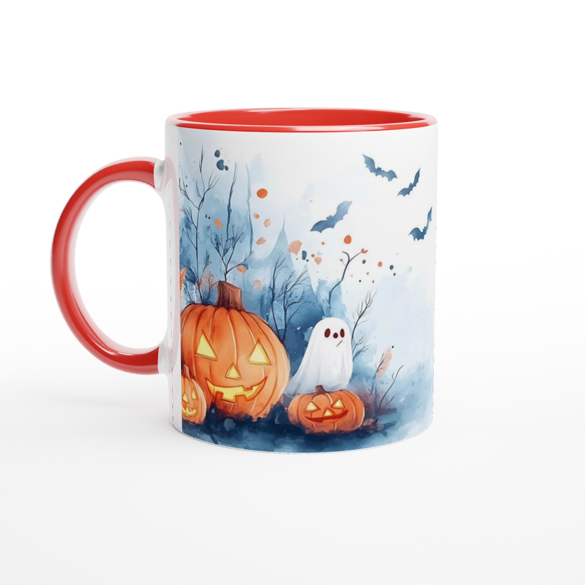 Spökhus och Spökig Pumpa Mugg – Halloween Akvarell Keramikmugg i 7 Färger 5 4b2f8b4b-01f9-4422-a35d-6afbb8225a29