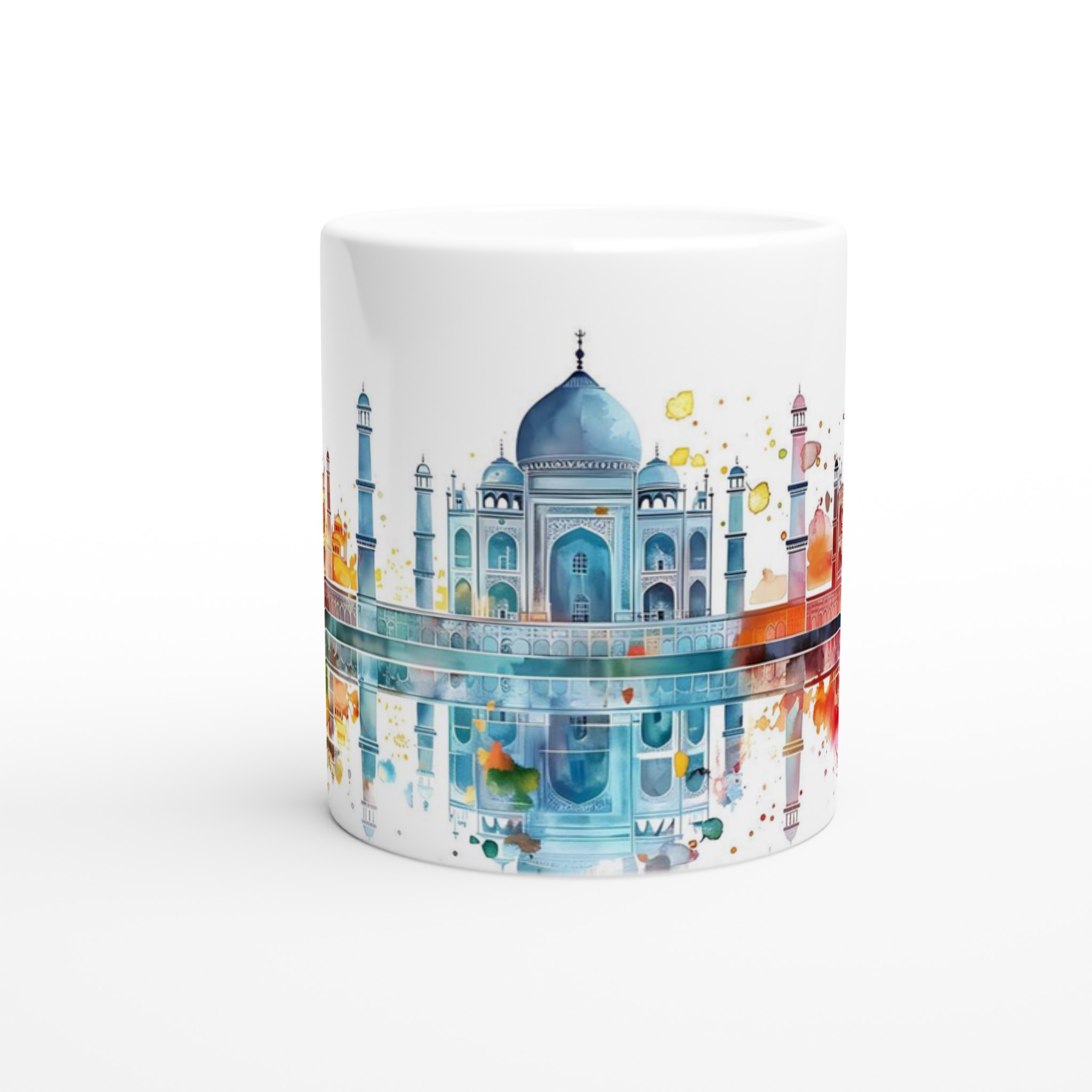Mångfärgad Taj Mahal Mugg - Akvarell Kollektion 11oz Keramikmugg i ditt val av 7 nyanser 8 4b31cfdb-b567-47a5-8a6c-87f700c5e436