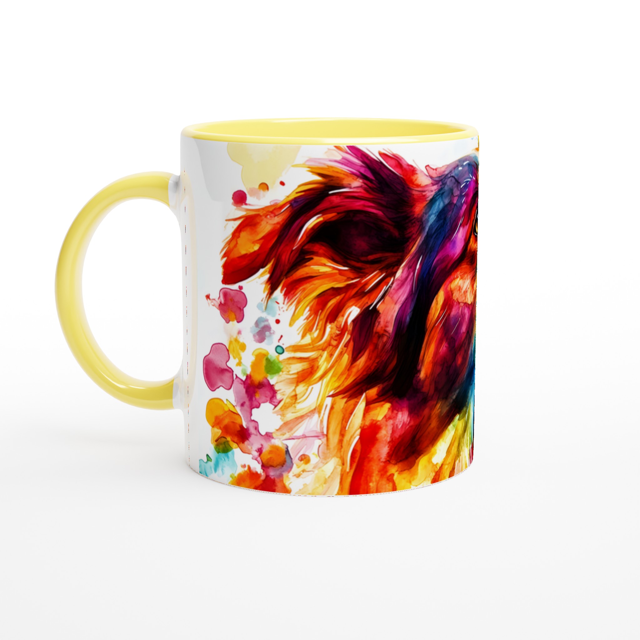 Färgsprakande Akvarellhund Mugg - 11oz Keramikmugg i ditt Val av Sju Livfulla Färger 3 4b351e6a-9994-44c0-8cd1-e95e09b12ac6
