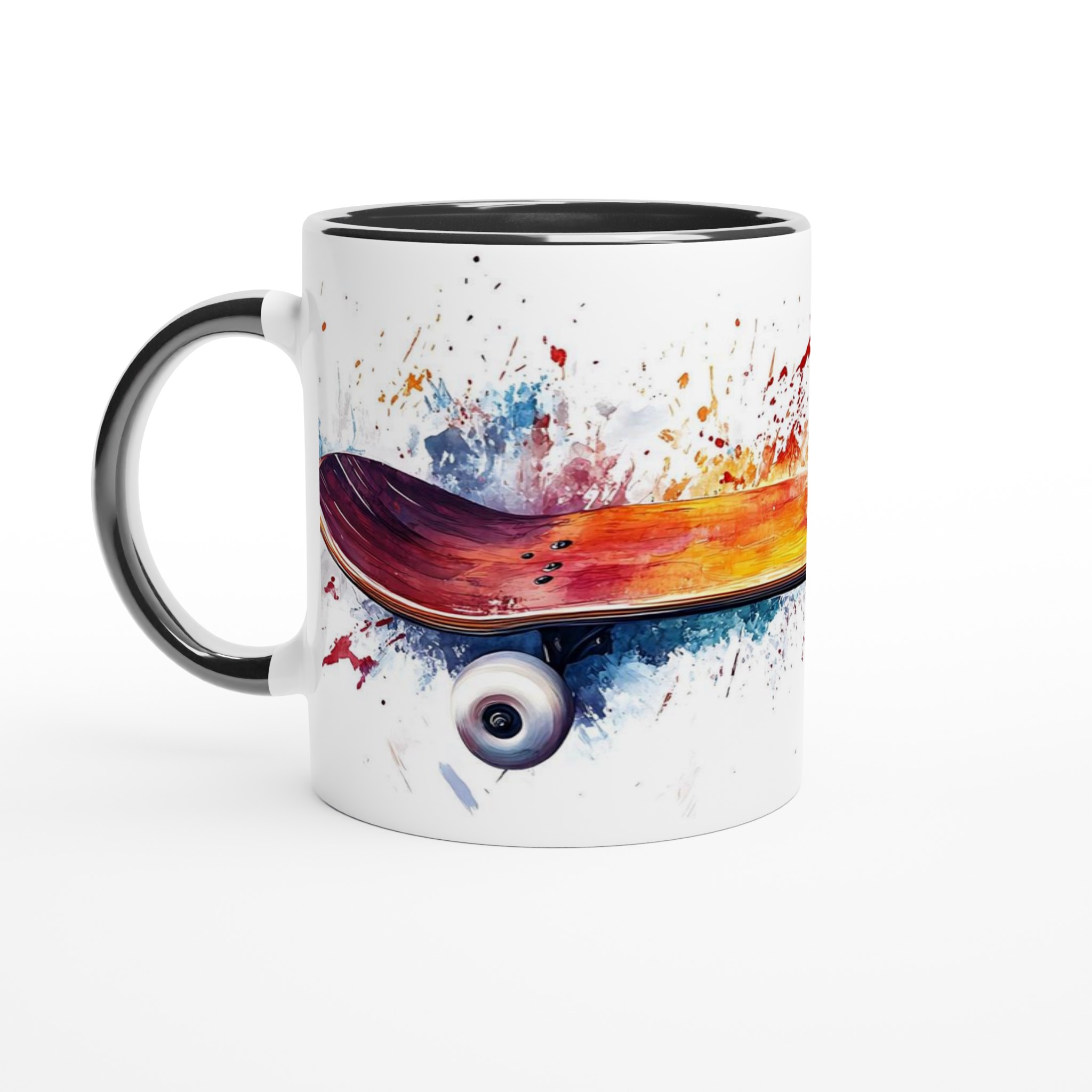 Skateboard Konst Mugg – Dynamisk Akvarell Design i Flera Färger, 11oz Keramisk Mugg 4 4b9639a8-c453-45dd-8f06-06a221750a0f