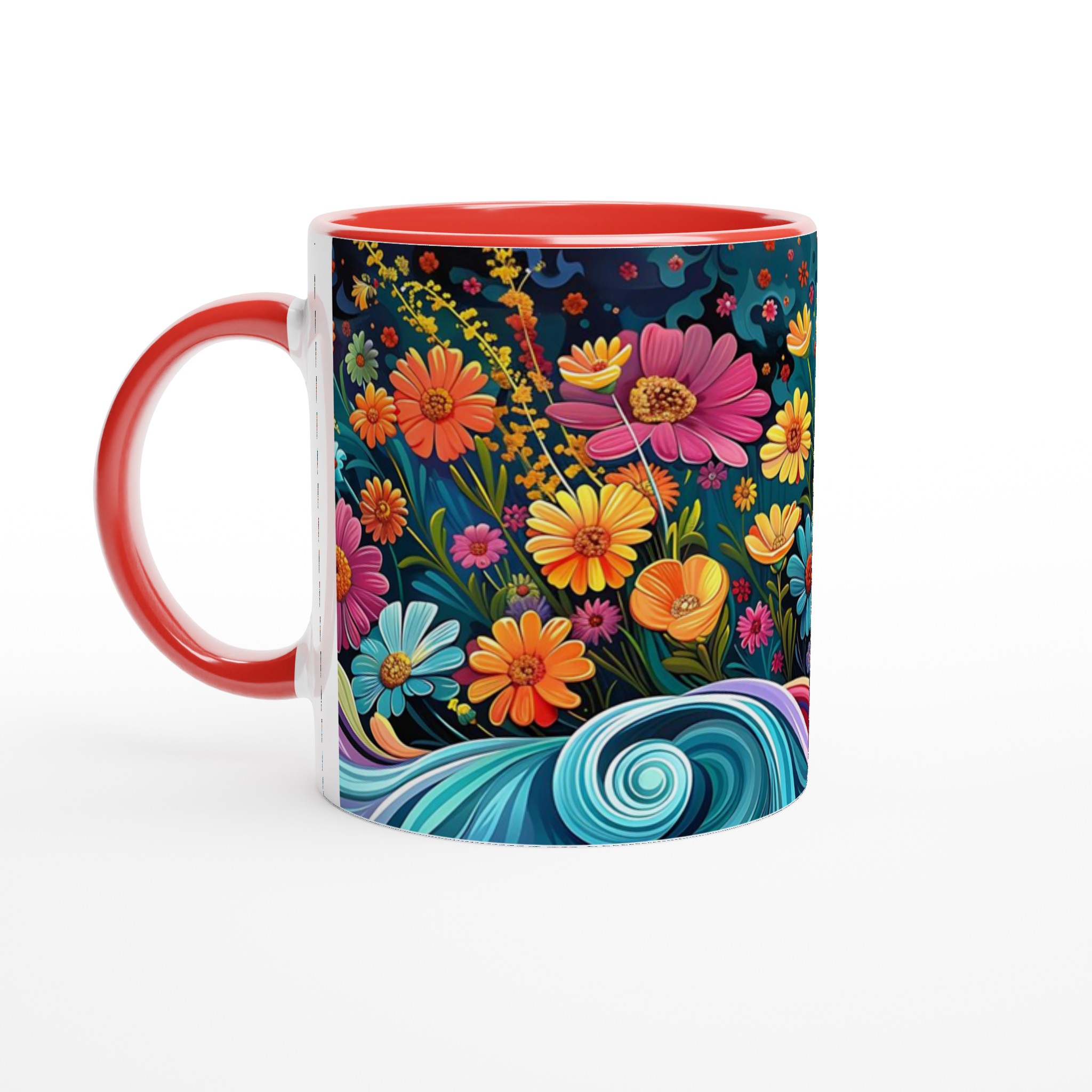 Blomstrande Fält Keramikmugg - 11oz färgglad kaffekopp för en konstnärlig start på dagen 5 4bf942ab-90b3-4727-b393-7c41dce969ce