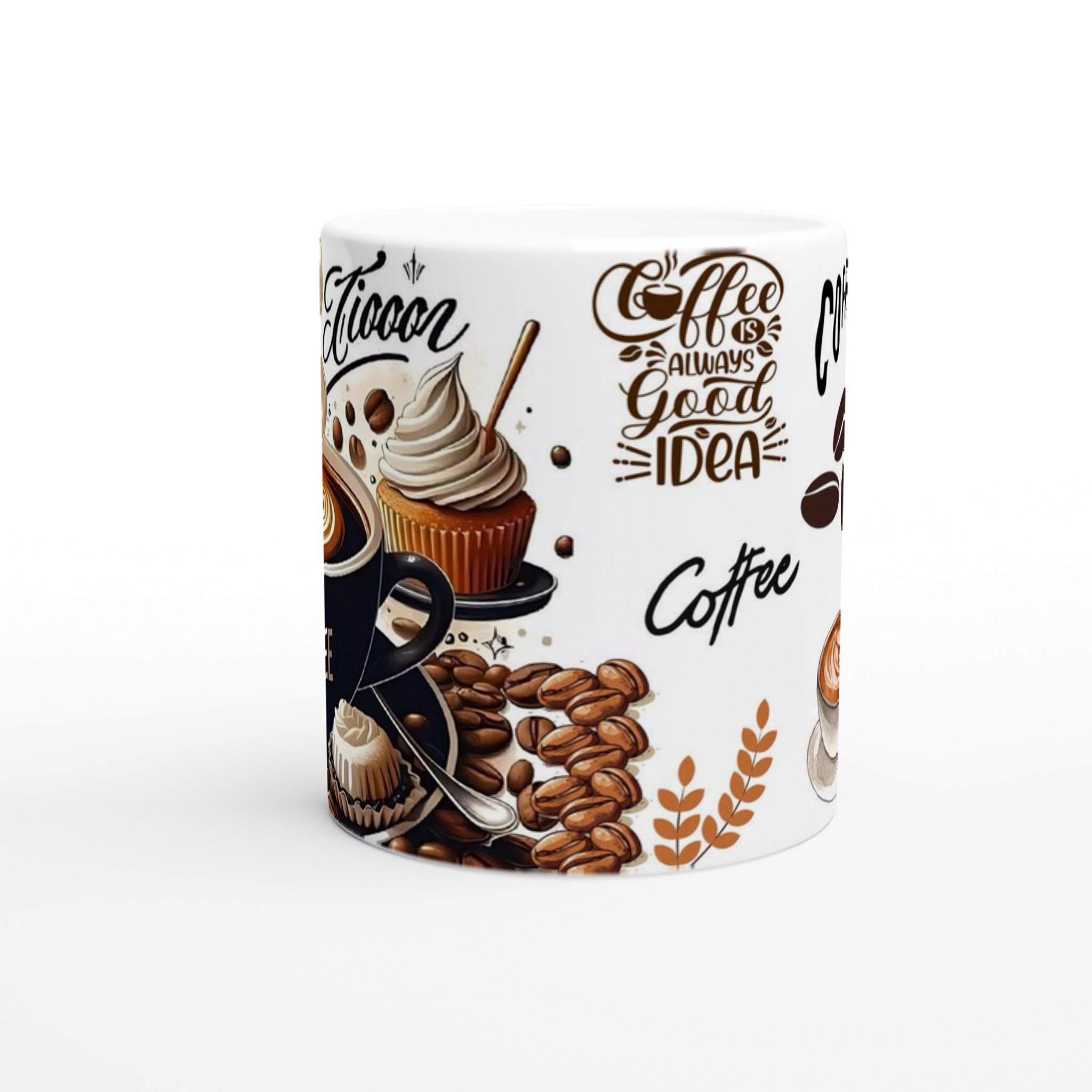 Vit 11oz keramisk mugg med kaffemotiv – välj din favoritfärg för varje kaffestund 8 4bff5802-4e9c-4d56-94b7-209b0ffa240d