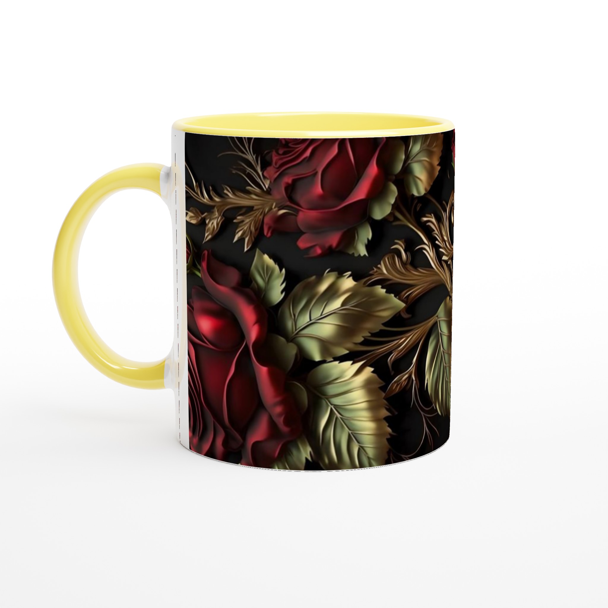 Elegant 11oz Keramisk Mugg med Rosor – Välj Din Favoritfärg för En Lyxig Känsla 3 4c65281b-c1ea-449a-9baf-091305a0809b