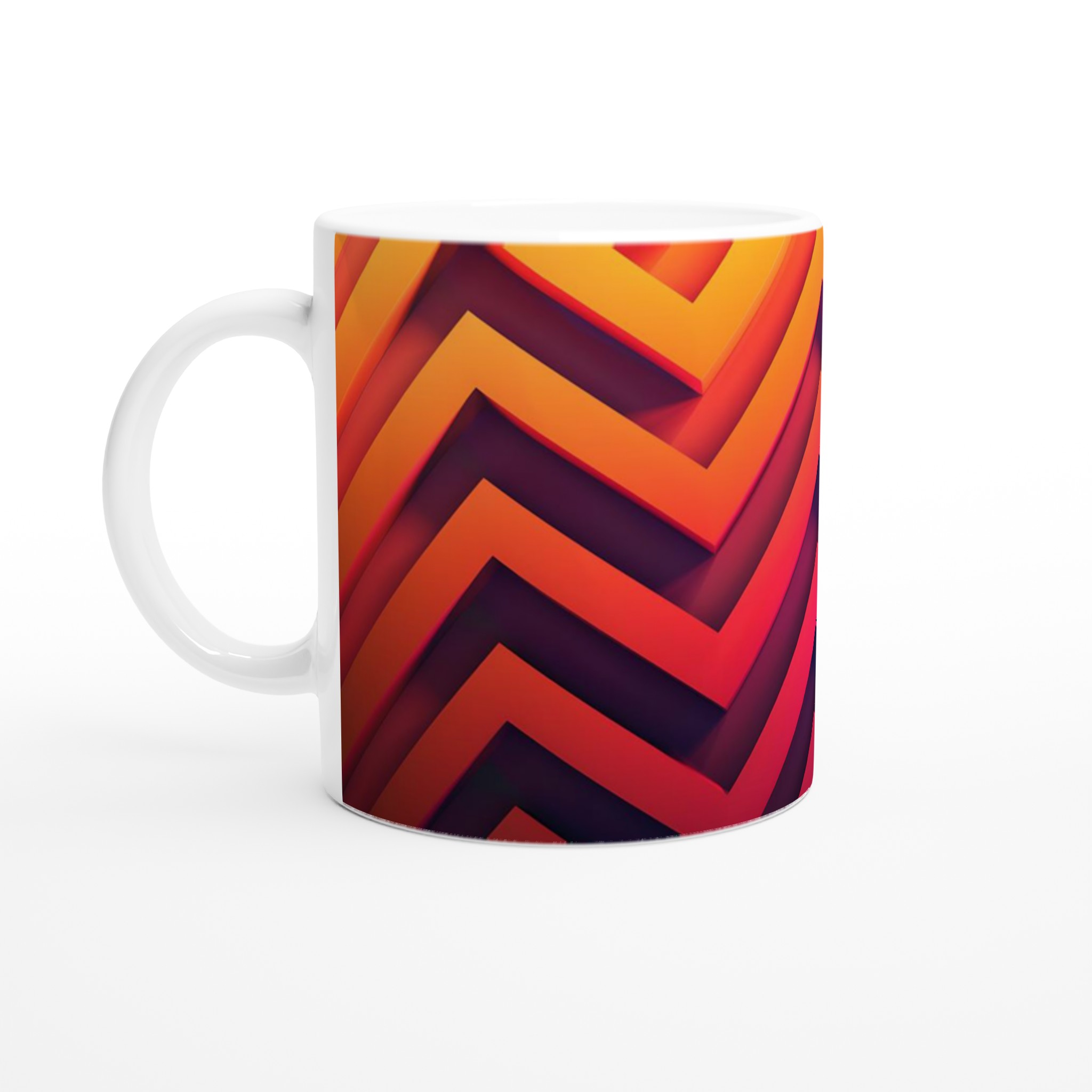 Abstrakt Chevron Mugg - Färgexplosion på 11oz Keramisk Kaffekopp 1 4c89315d-f5af-417f-9ad6-27f19c264450