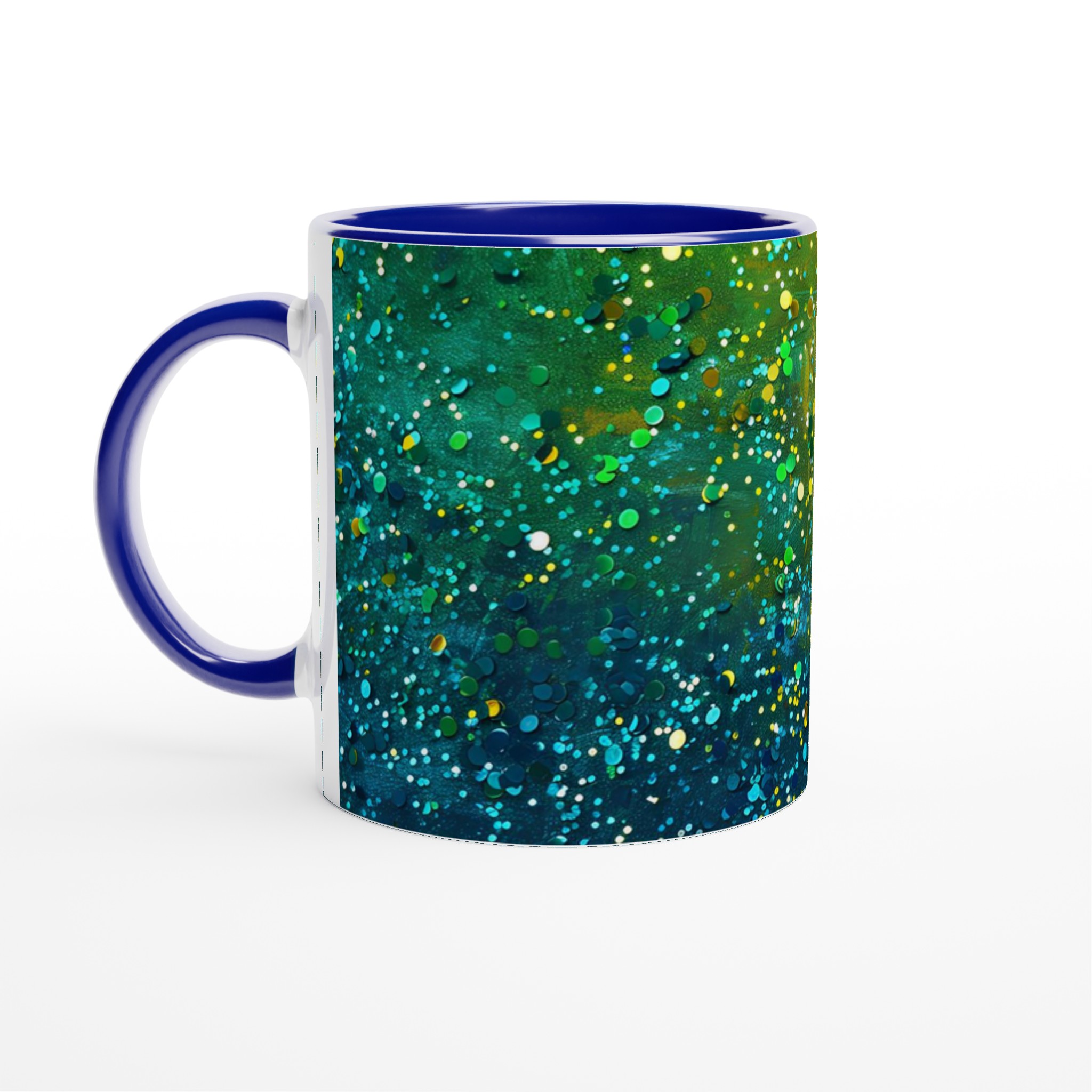 Vit 11oz keramisk mugg med glittrande festmotiv – välj bland sju färgstarka keramiknyanser 2 4c958e6d-b34a-4d23-8c19-3d67e3c3f046