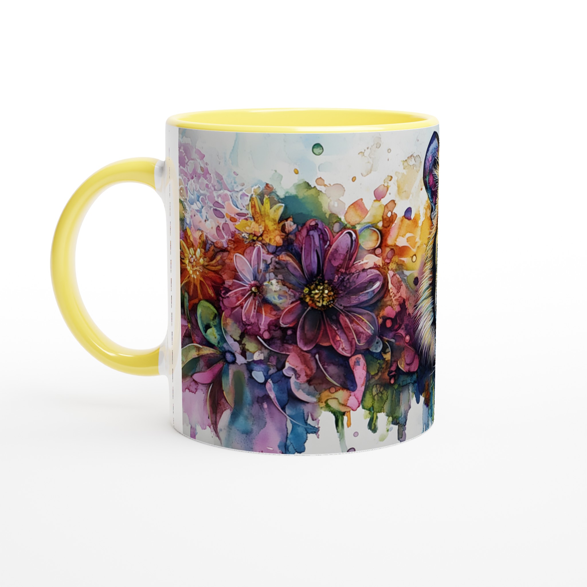 Vibrant Watercolor Tiger Ceramic Mug – Bold Artistry in Your Choice of Seven Ceramic Colors 3 4c9e32e6-6e9c-4019-9ae8-e81113bac293