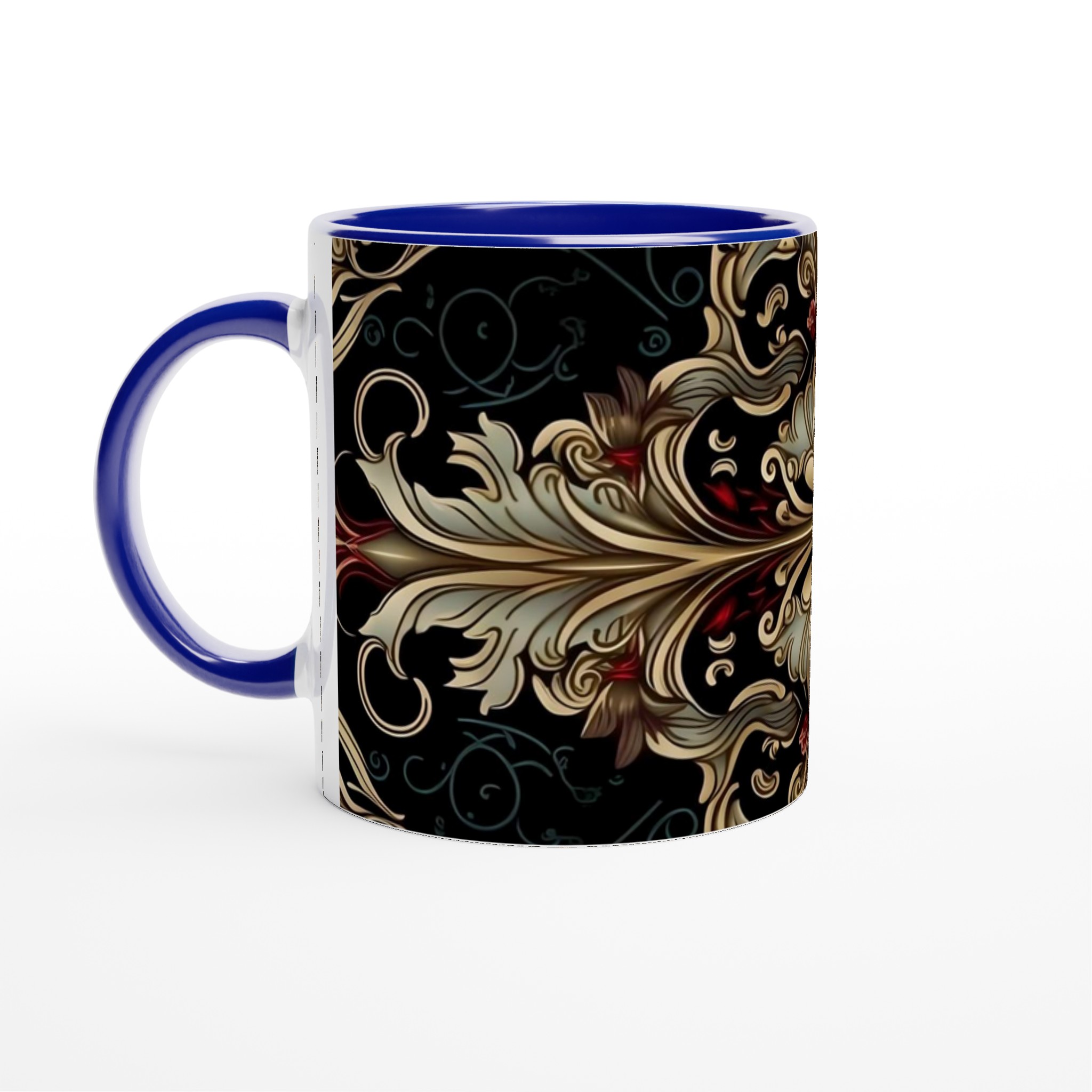 Elegant Baroque-Inspired 11oz Ceramic Mug in Your Choice of Seven Stunning Colors 2 4cc1d5c9-9b96-4449-bd1f-deb0663c8f38