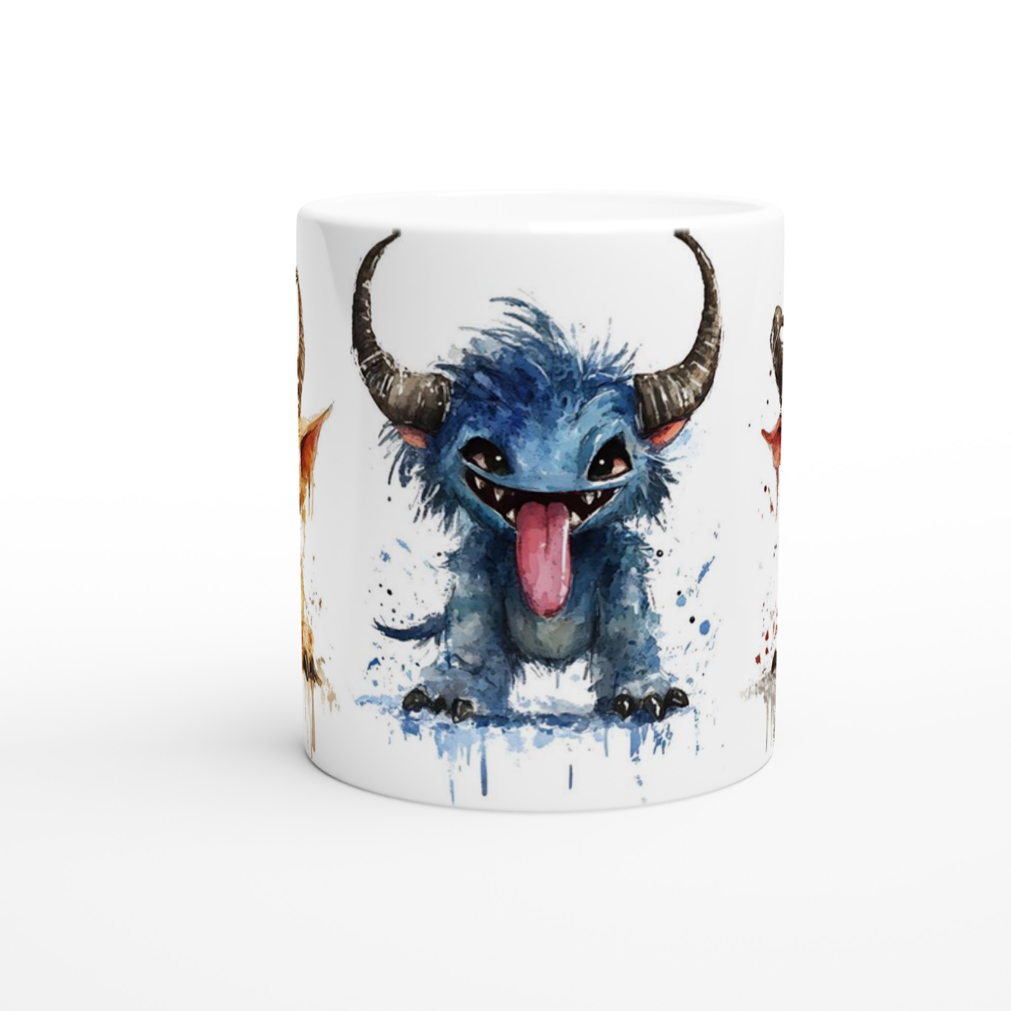 Lekfulla Monster Mugg – Charmiga Vattenfärgsvarelser i Valfri Färg, 11oz Keramisk Mugg 8 4cd8a87a-796d-4fa0-9597-66713f7ebe87