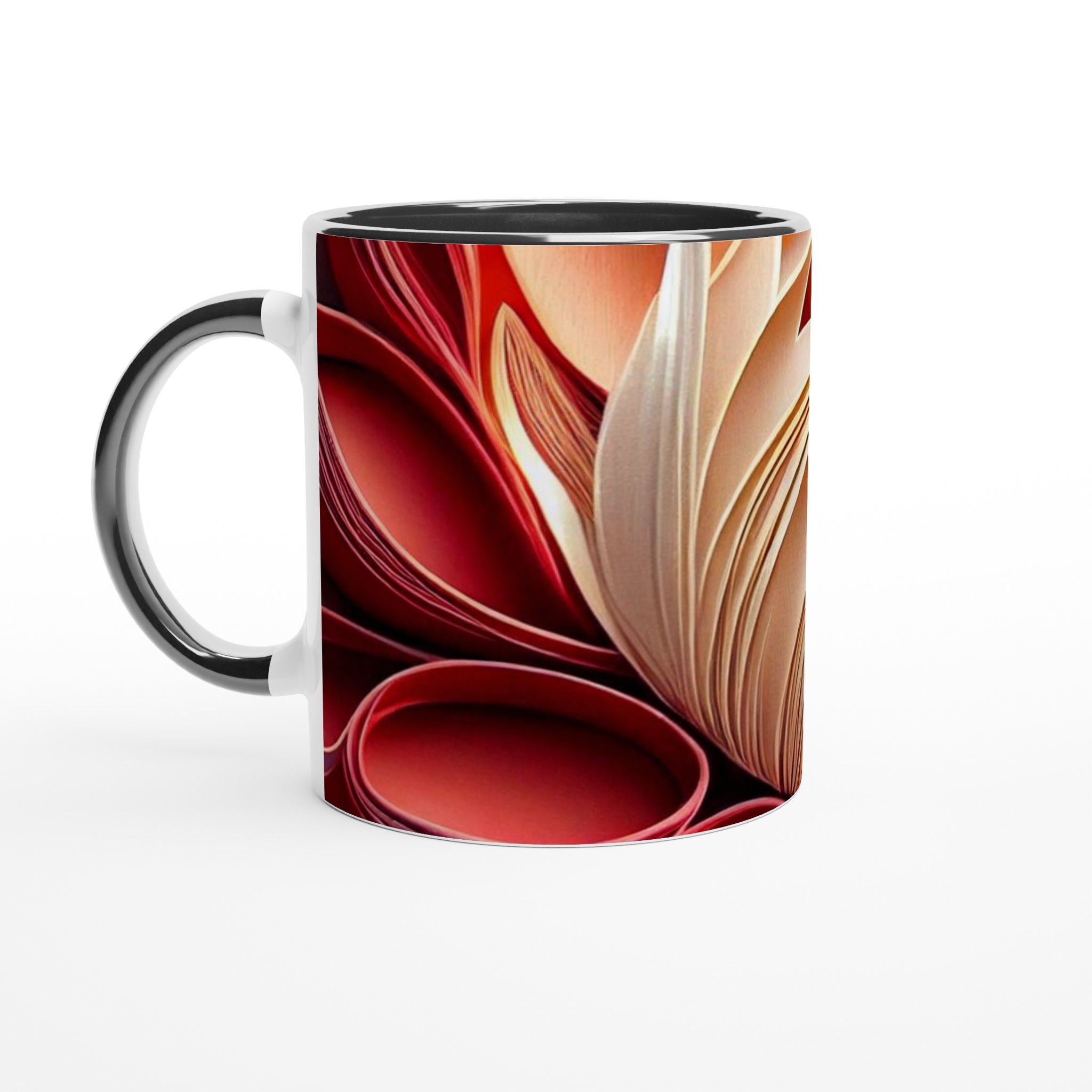 Vit 11oz Keramisk Mugg med Elegant Blommönster i Sju Vibranta Färger 5 4d0b83bb-3d10-431e-a5fd-1c61d2cd625a