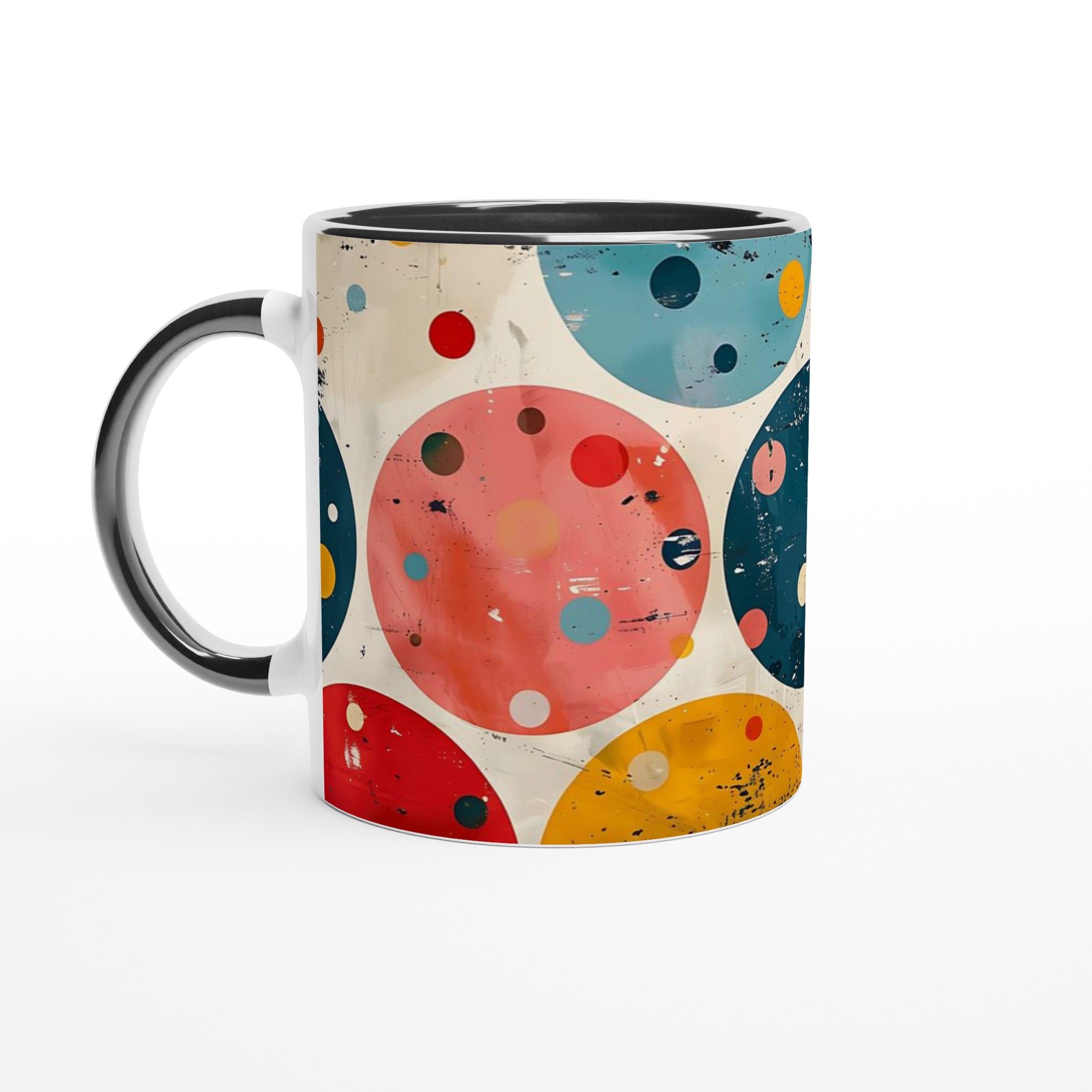 Retro Polka Dot Keramikmugg – Färgglad, Slitstark 11oz Kaffemugg i Ditt Val av 7 Livliga Färger 4 4d240367-ef20-4f9a-b2c7-0ca3512ccdf6