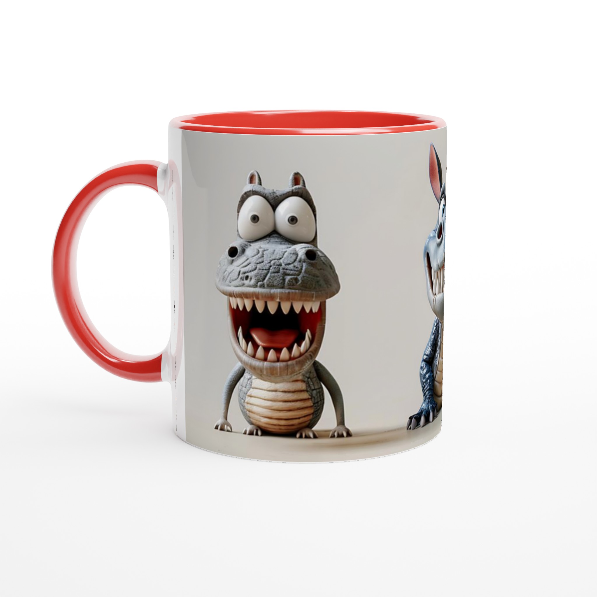 Skrattande Tecknade Djur Mugg – Vit 11oz Keramisk Mugg för Ditt Roligaste Kaffe 5 4d3bdbb7-4c25-420b-ab5f-d3c688b33331