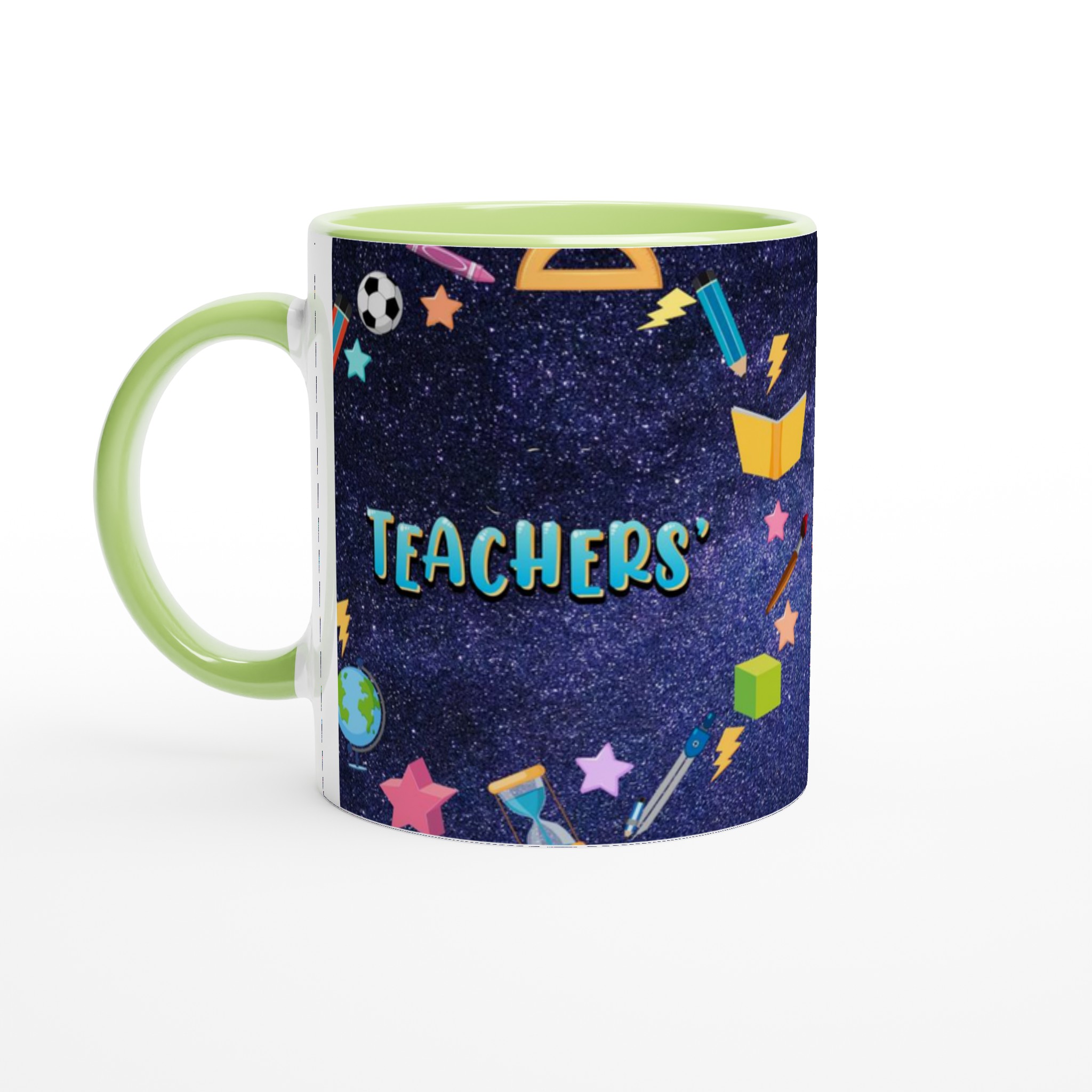 Vit 11oz keramisk mugg med färgstarka lärarinspirerade motiv i flera keramiska färger 7 4d4ca19a-77ca-4f18-ba3d-72657e32c9bf
