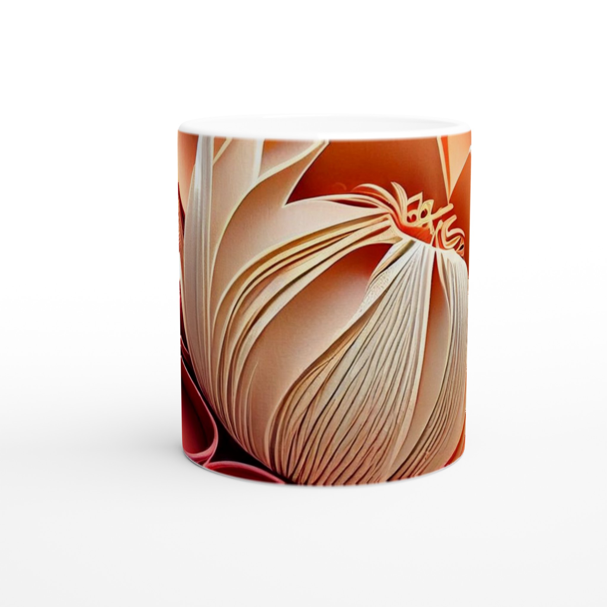 Vit 11oz Keramisk Mugg med Elegant Blommönster i Sju Vibranta Färger 9 4d6402de-ac8b-4f4c-8ee7-93141c47d2d5