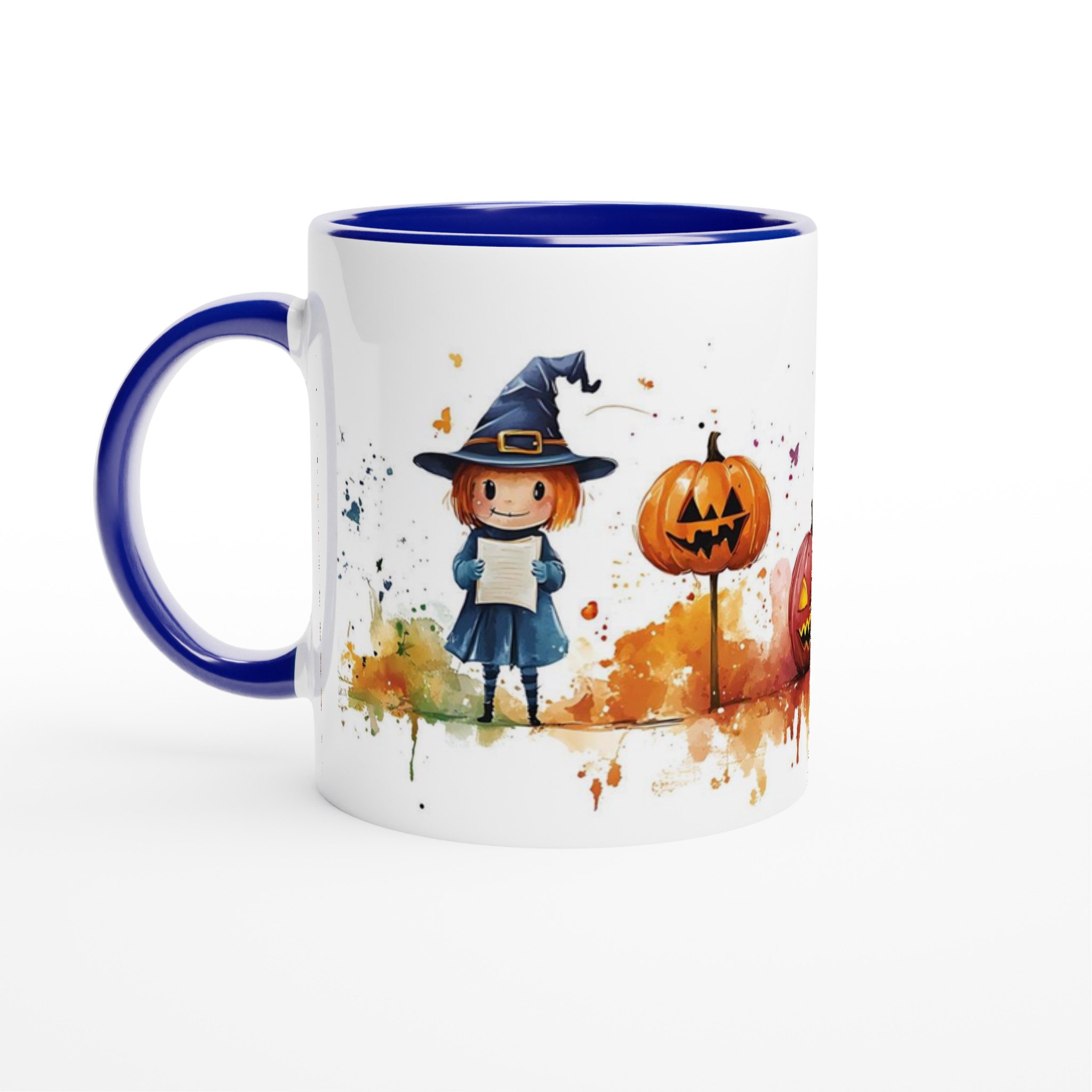 Förtrollande Halloween Vattenfärgsmugg – 11oz Keramisk Mugg med Lekfulla Monster & Pumpor 2 4d75442b-cc6f-46df-b011-dfc6a0fbee9a