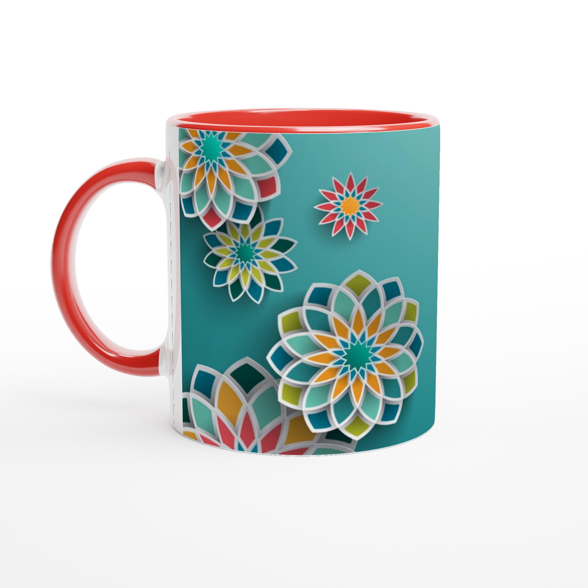 Vit 11oz keramisk mugg med färgstark mönsterdesign i valfri nyans 5 4da67ac7-a332-424e-87fd-2750ea32cac4