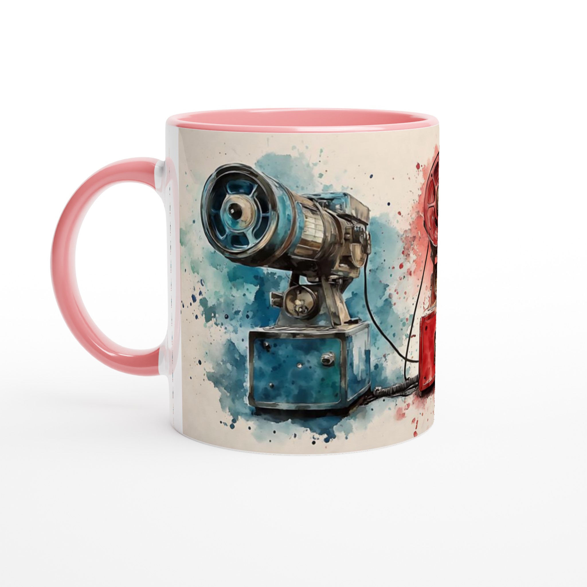 Retro Projektor Art Mugg – Färgstark Vattenfärg Design, Välj Din Favoritfärg 6 4dcd26d9-0b24-48d2-8b7e-d5c9b78f0d07