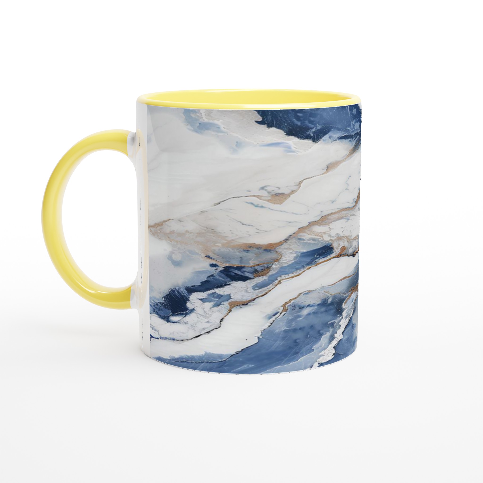 Abstrakt Marmor Mugg – Blå & Guld Konst för Din Kaffestund, 11oz Keramik 3 4dfddaa8-e3e5-4360-a018-9cf7695f2bf6