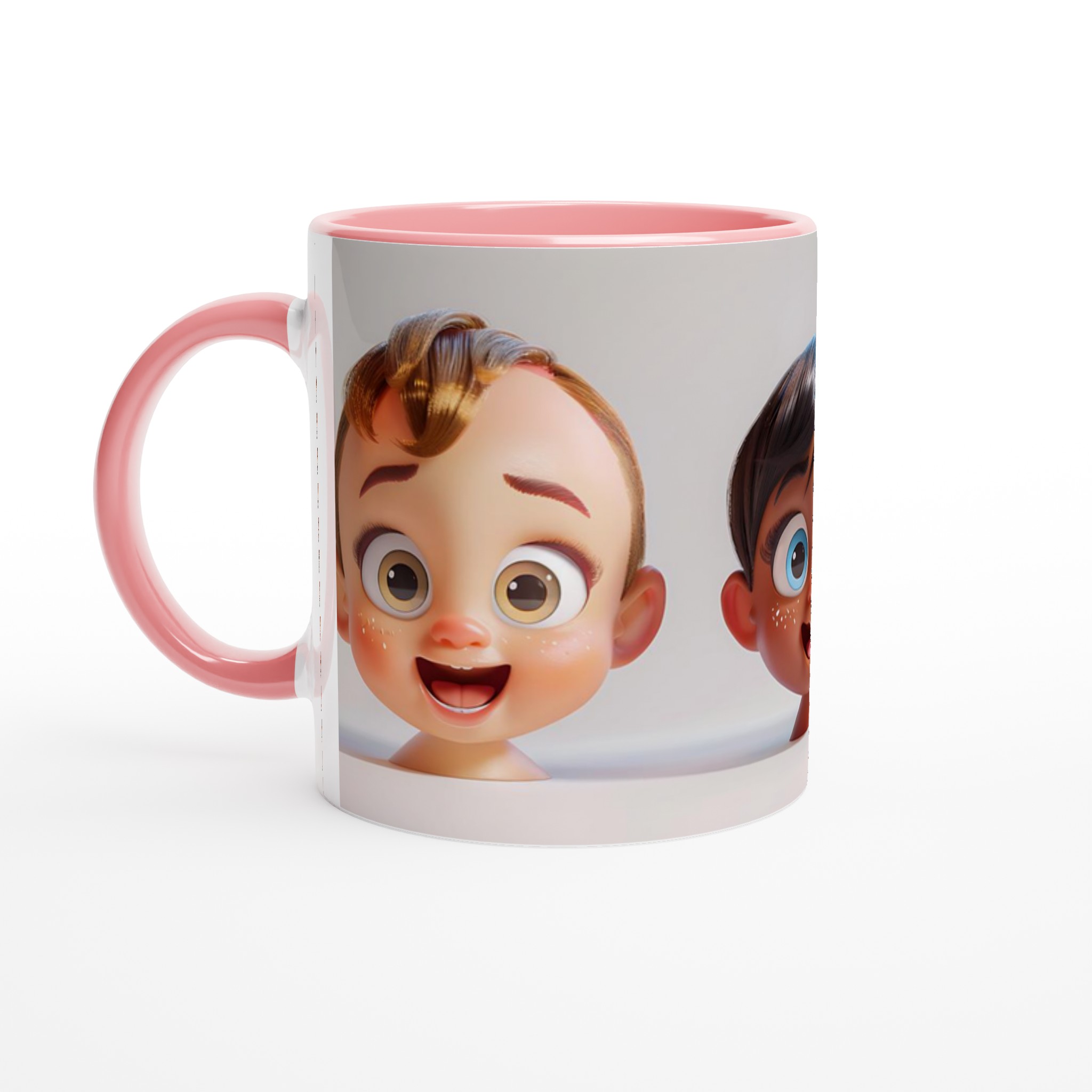 Glad Kaffemugg med Lekfulla Barnansikten – Välj din Färg i 11oz Keramik 6 4e24c10f-fd25-486a-bc91-4c4832d5c996