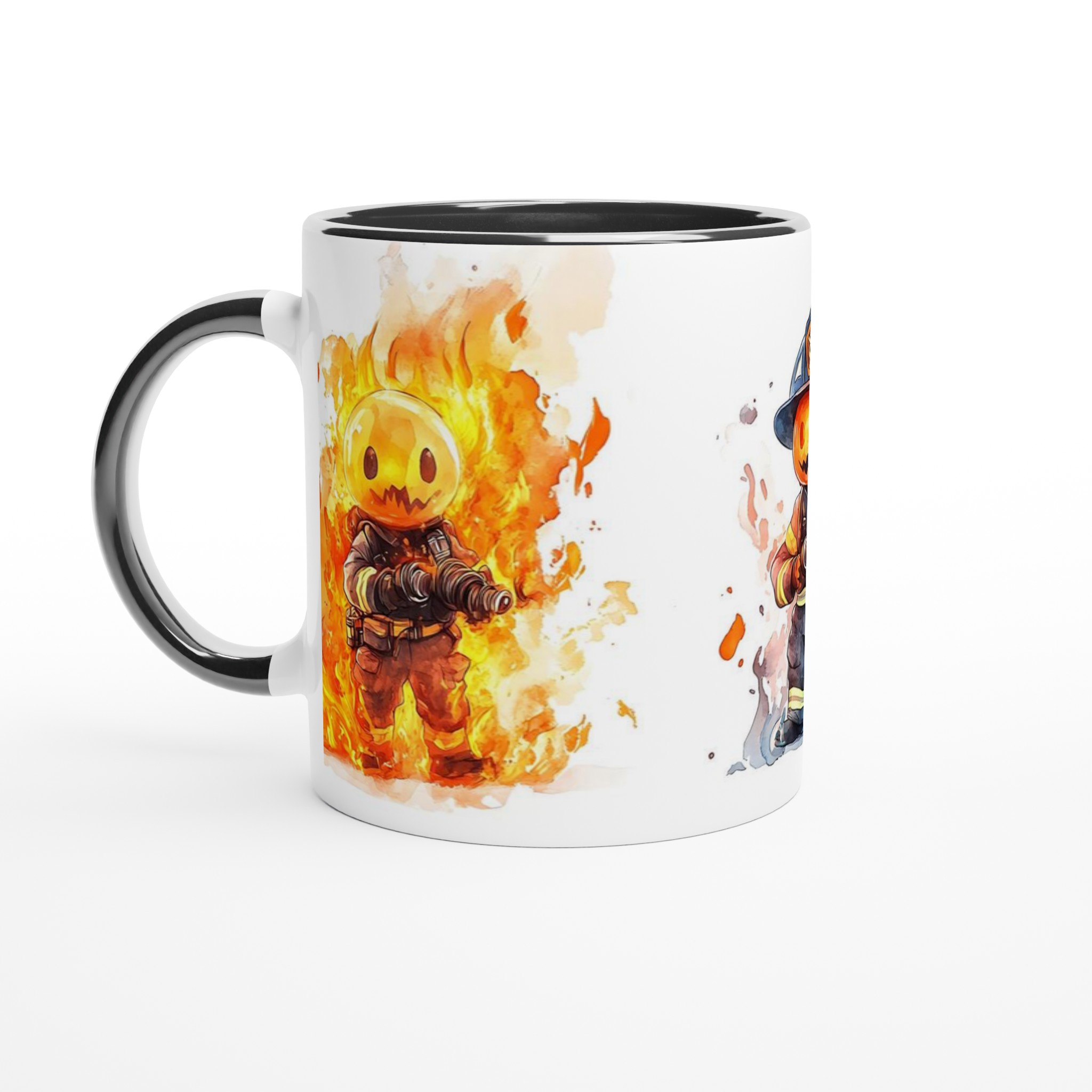 Brandman med pumpaansikte 11oz Keramisk Mugg – Unik Design för Kaffeälskare 4 4e57627c-9525-4cb0-82d1-801402b422a7