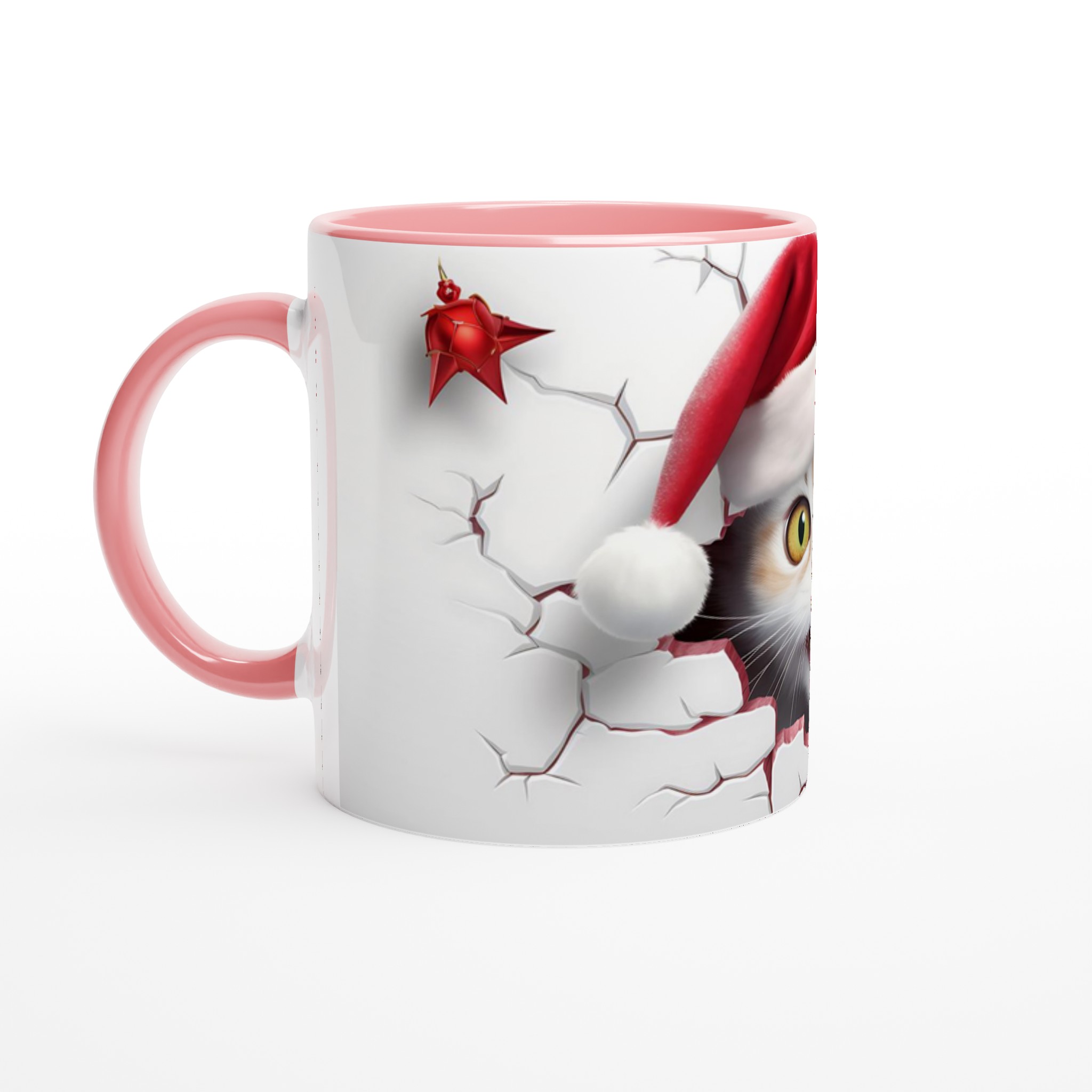 Busig Julkatt Mugg - Vit 11oz Keramisk Mugg för Festliga Drycker 6 4e687e6d-aeb0-45d1-9a9c-1b83883f4b07