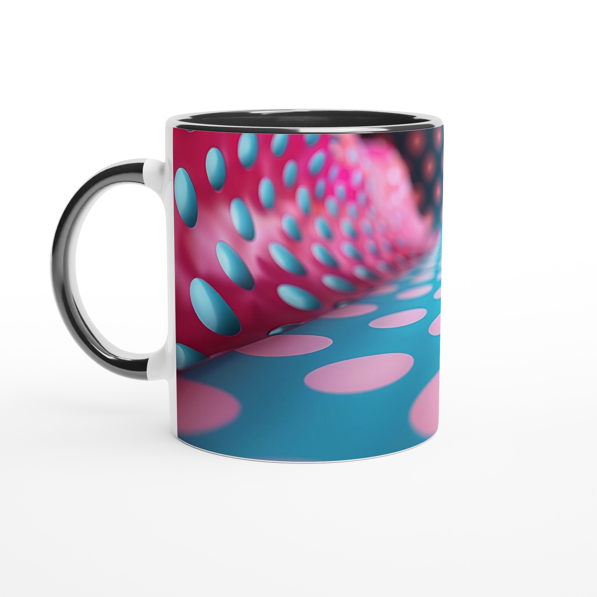 Abstrakt Mugg i Pop Art-stil – 11oz Keramisk Kaffemugg med Lekfulla Prickar, Finns i Flera Klara Färger 4 4e6bd5a8-c08a-4b1f-8834-ea1bef40cd61