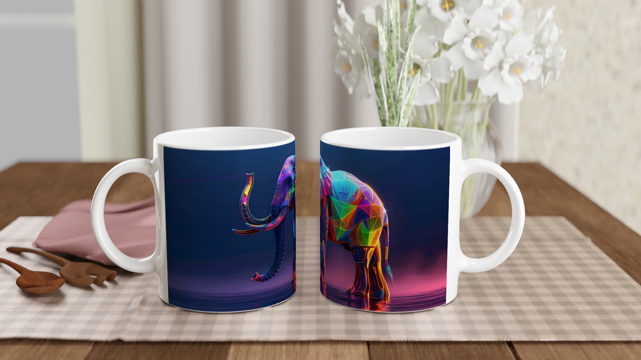 Neon Elefant Keramisk Mugg – Konstnärlig 11oz Kaffekopp i Flera Färger 10 4e78bf00-b9c4-4bb4-9ebb-8b4d717266ac