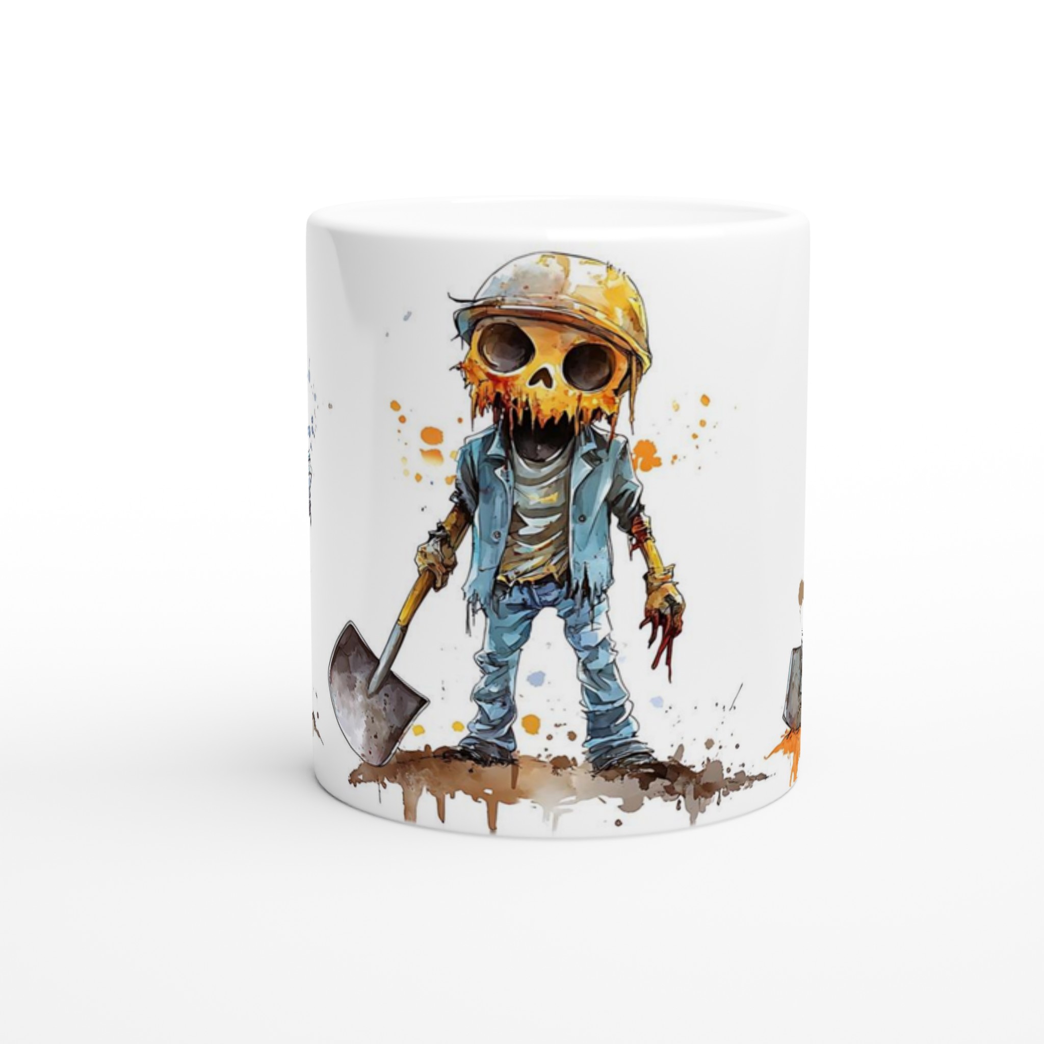 Unika Zombie Diggers Keramikmugg - Skrämmande Charm & Vattenfärgsstil i Flera Färger 8 4e8e1fdc-744c-45e4-847b-0f045dad8356