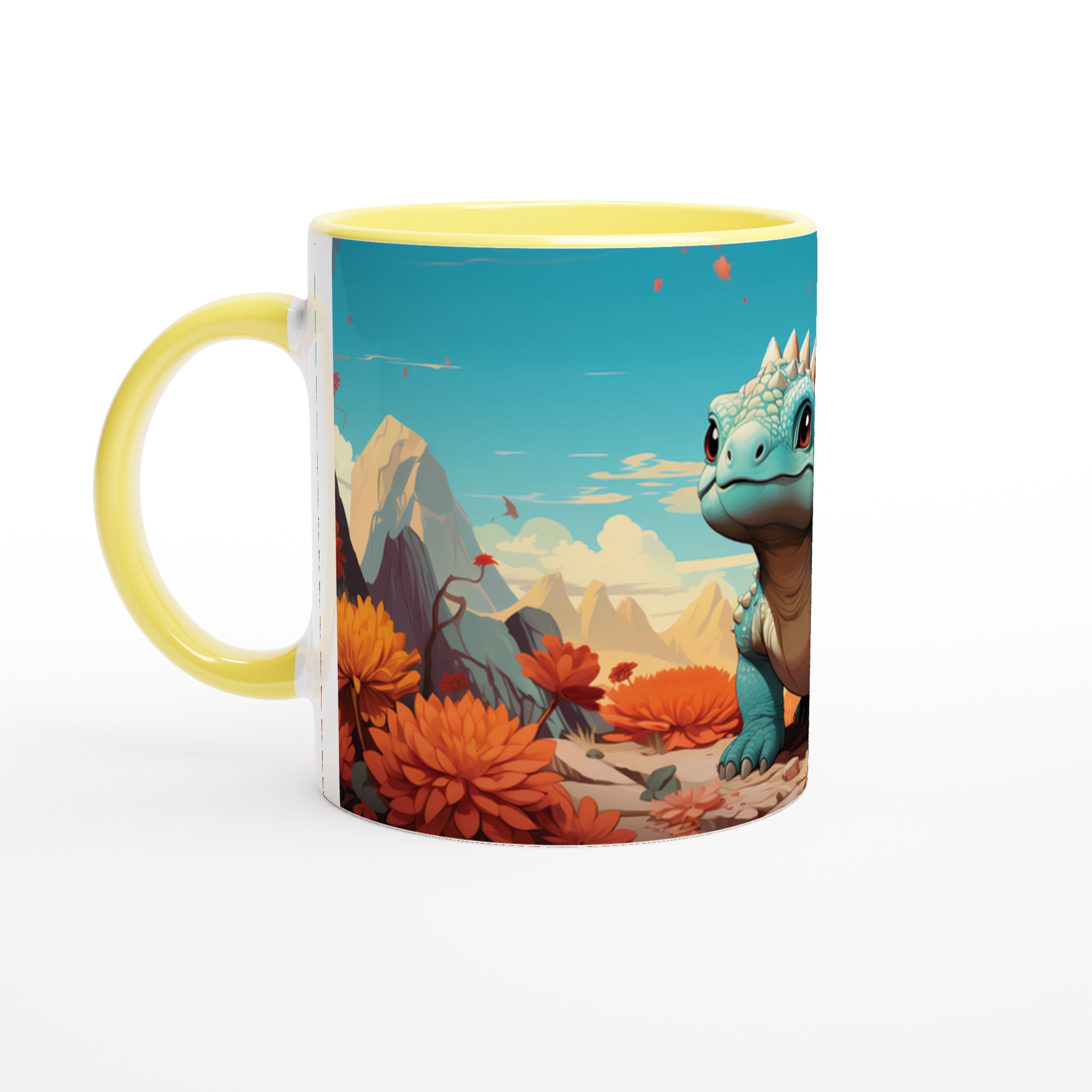 Söt Dinosarie Mugg - Skär, Levande Illustration för Kaffeälskare i Din Favoritfärg! 3 4e9e8b70-bc27-4ed0-9e27-34581f0d3bed