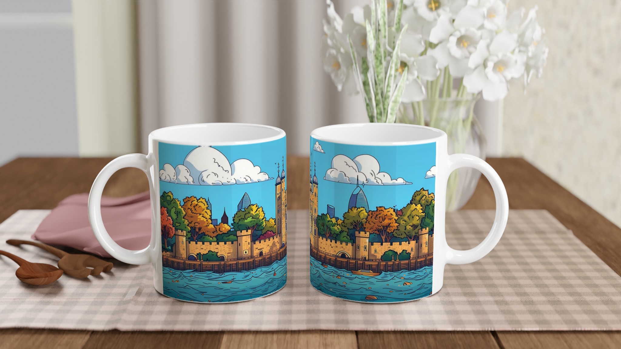 Towern i London Cartoon Keramisk Mugg – Färgstark 11oz Favorit i ditt Val av Sju Nyanser 10 4ea0fb9a-56c1-4f63-8275-fe45a6938894