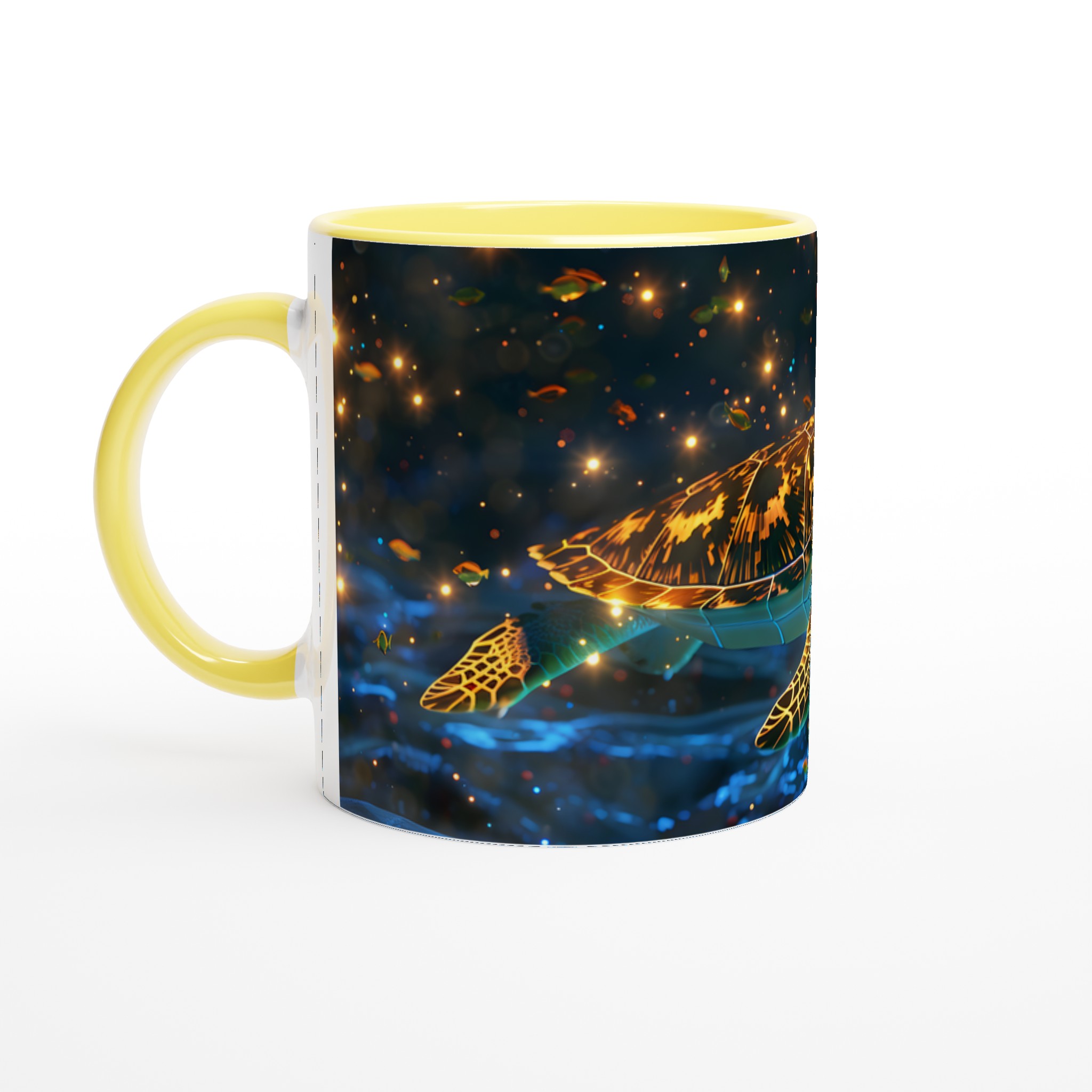 Magisk Havssköldpadda 11oz Keramisk Mugg – Dröm Dig Bort med Gyllene Ljus & Marina Färger 3 4eb824db-de02-4e84-a4b2-ee55bcc96484