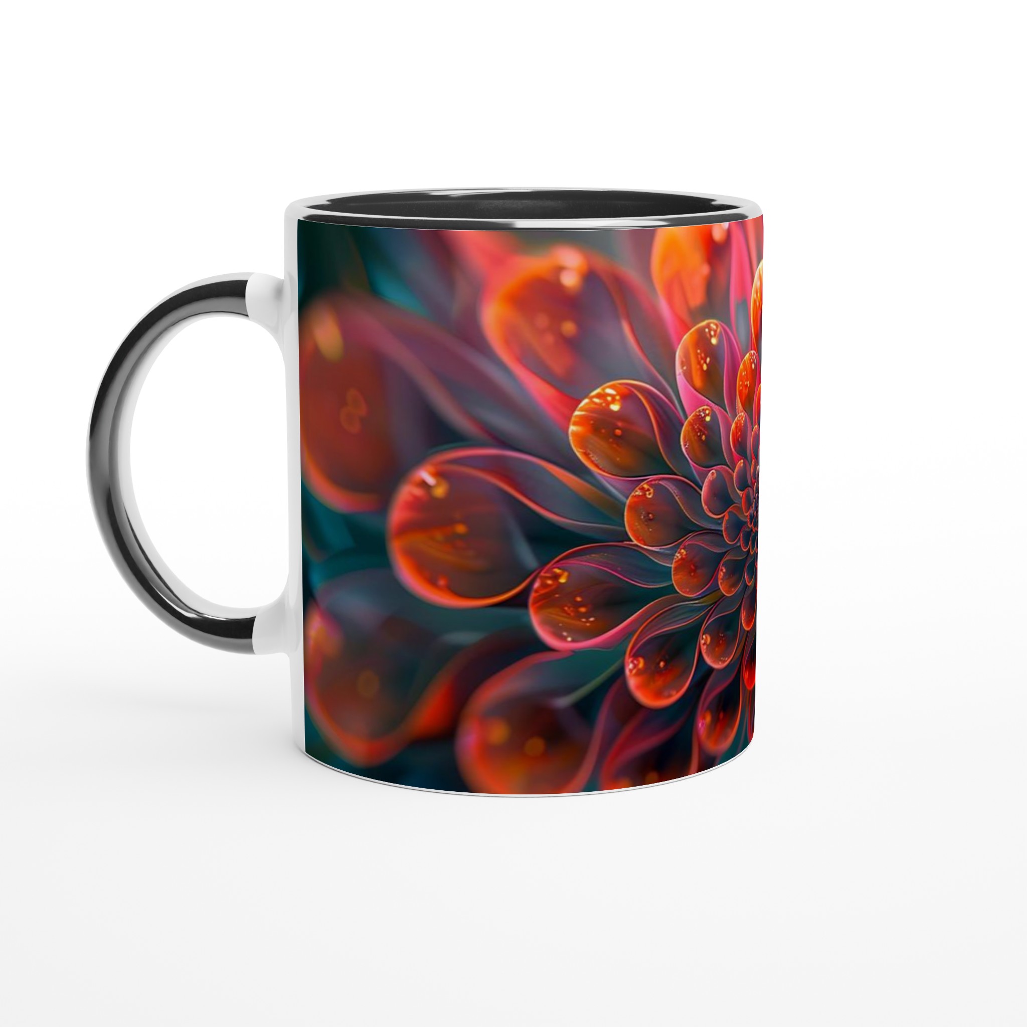 Mångfärgad blommig keramikmugg – 11 oz premiummugg i 7 livfulla färger 4 4ec83f2d-961a-4d2f-8978-e577385cc1a2